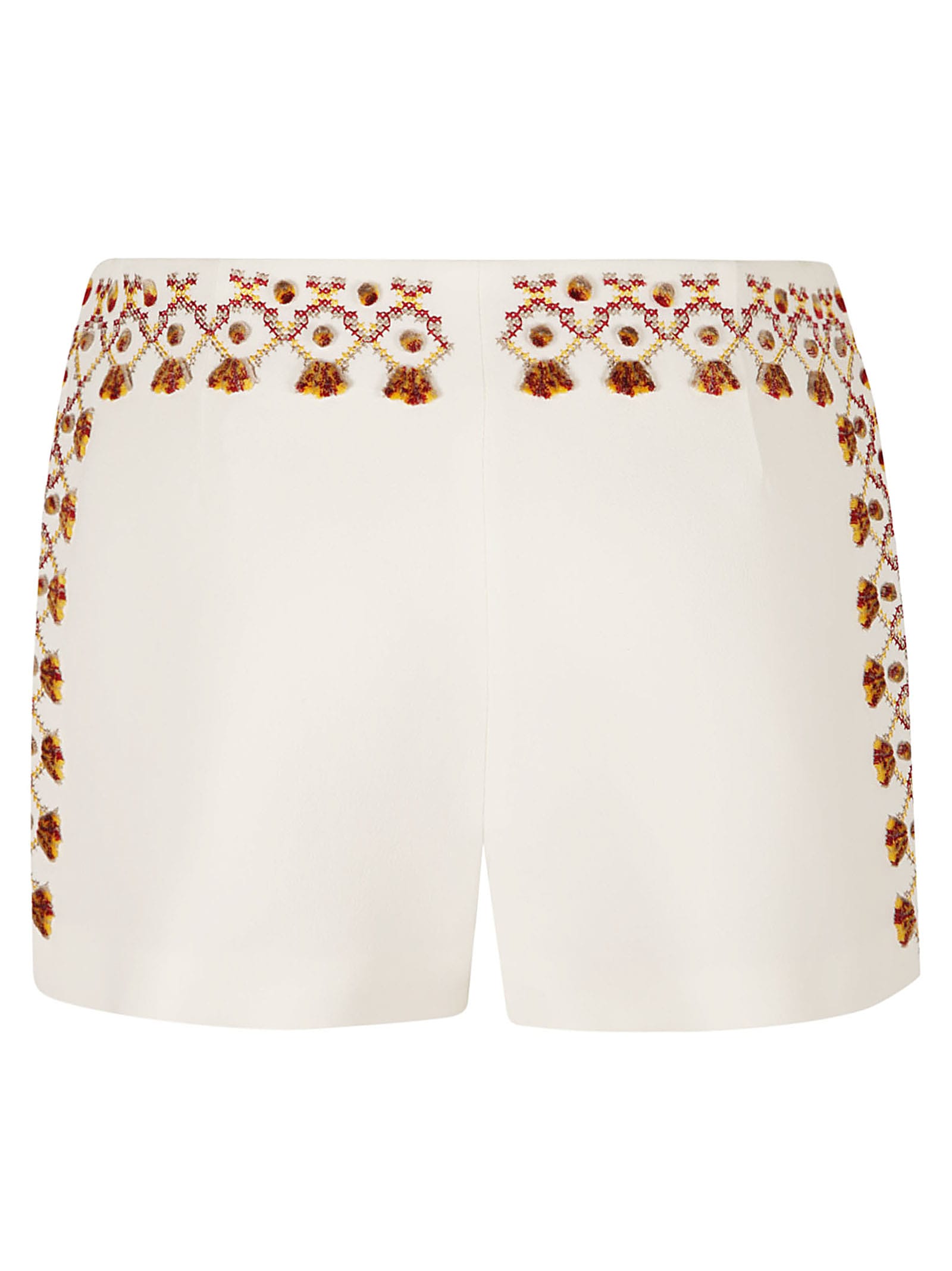 Shop Ermanno Scervino Pattern Embroidered Shorts In White