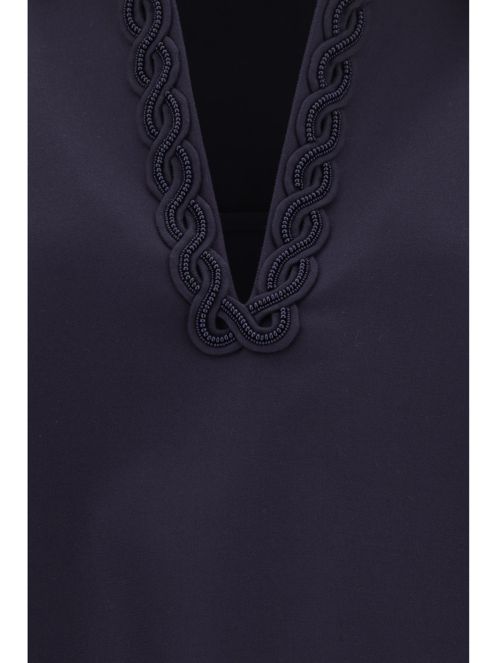 Shop Valentino Blouse In Navy