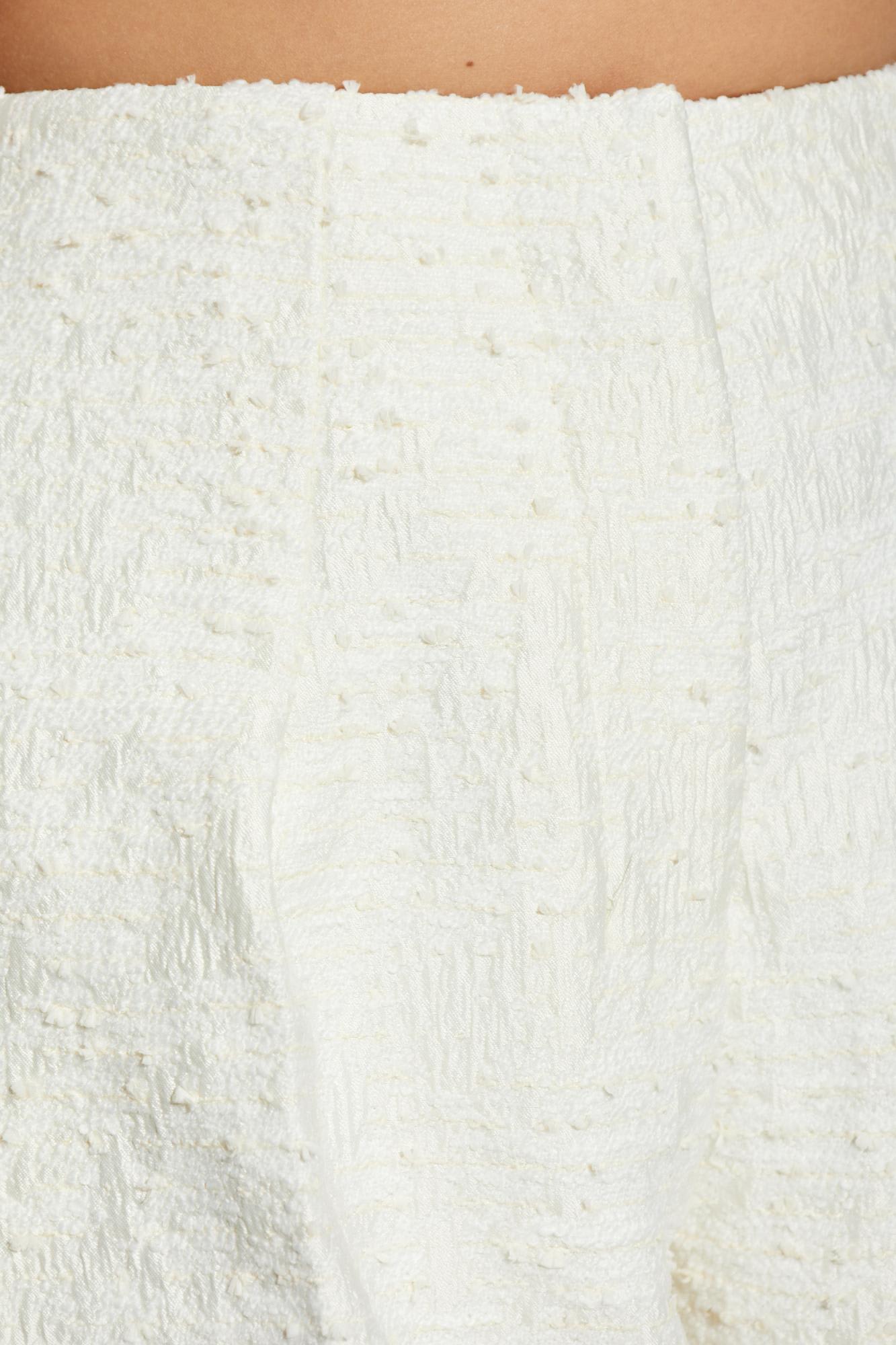 Jacquemus Le Curvo Tweed Trousers In White