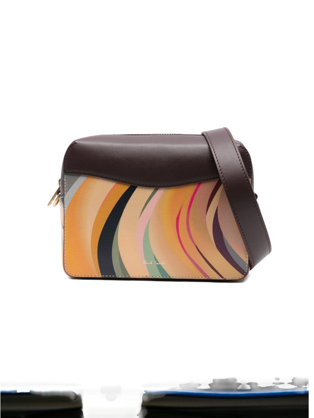 Paul Smith Dusky Swirl-pattern Leather Cross Body Bag In Multi