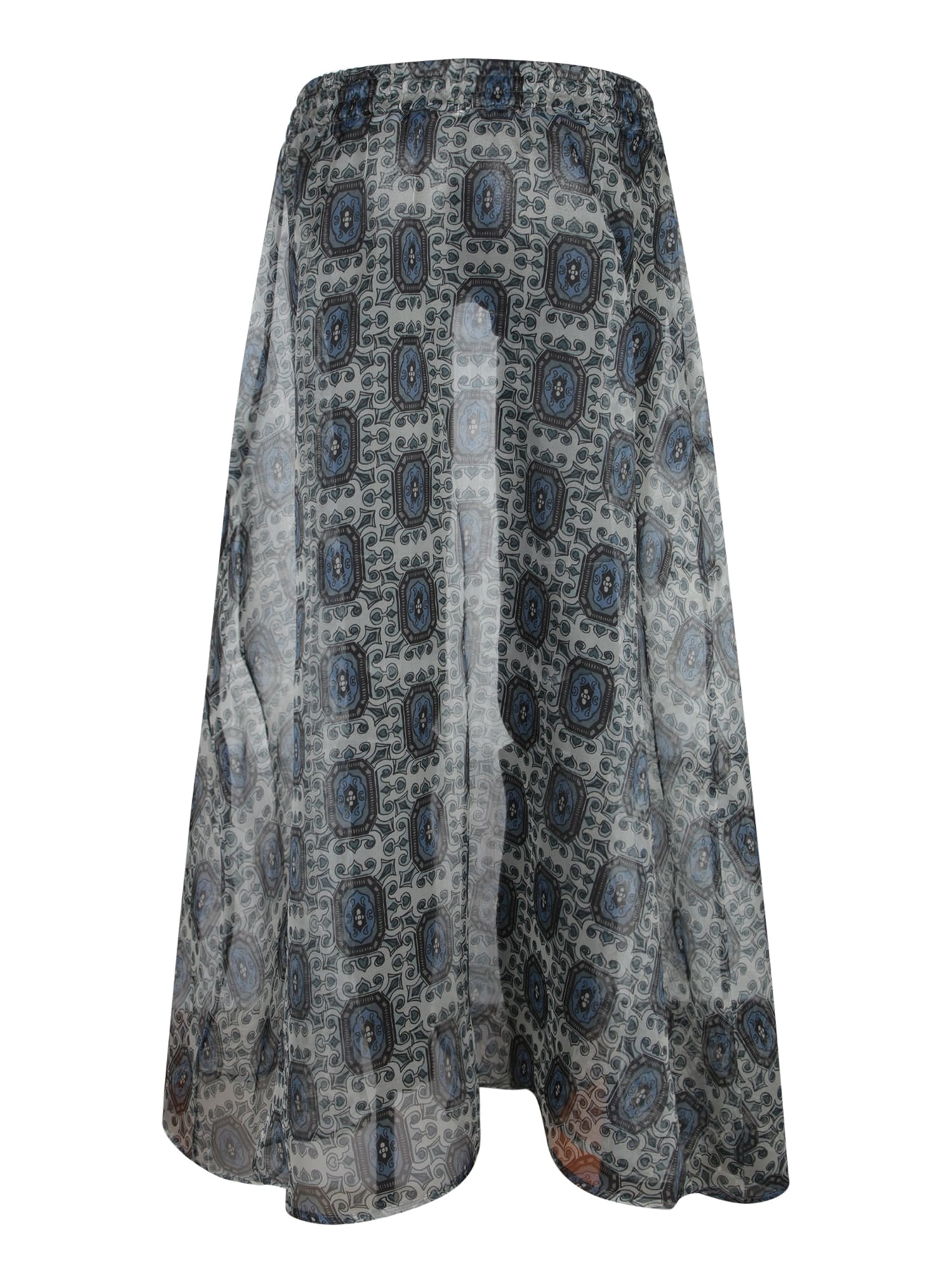 Shop Pierre-louis Mascia Blue Organza Kobes Midi Skirt
