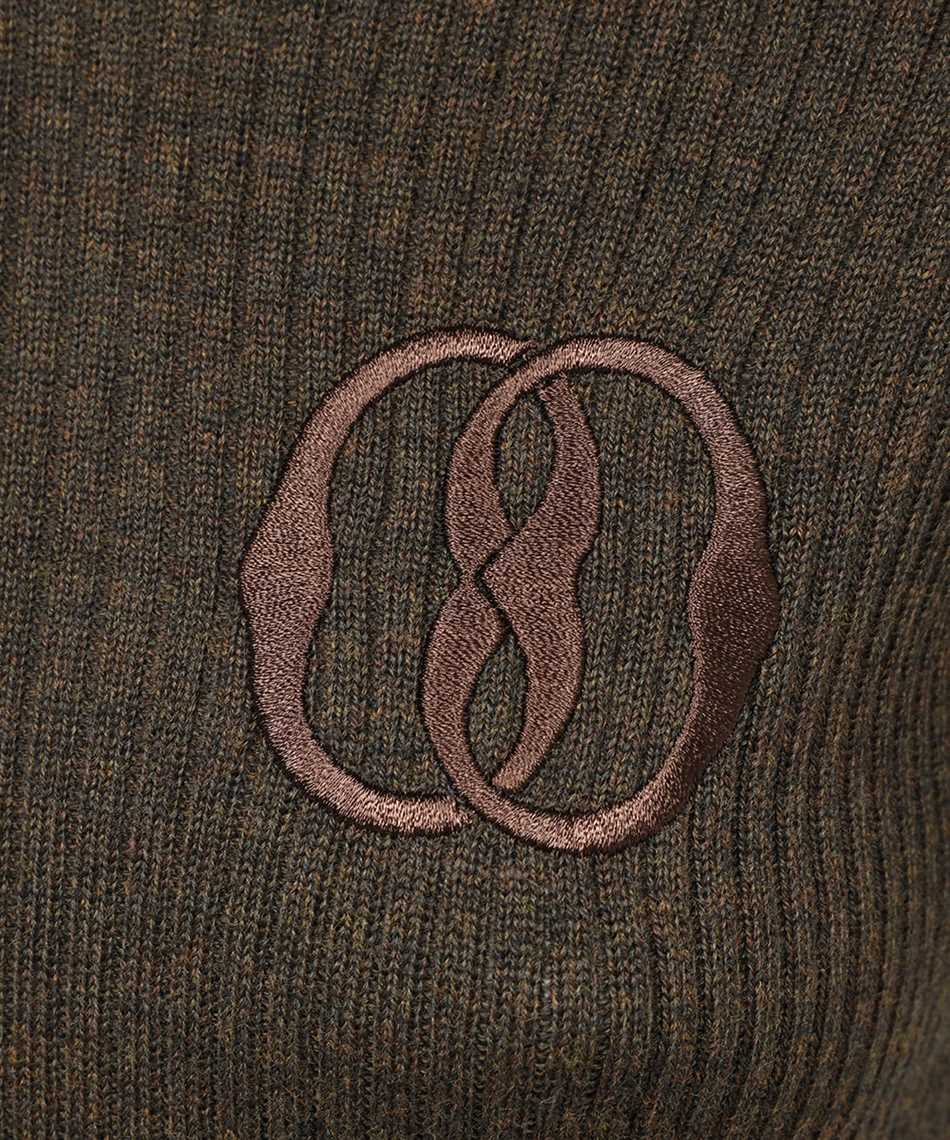 Bally Knitted Wool Polo Shirt In Khaki