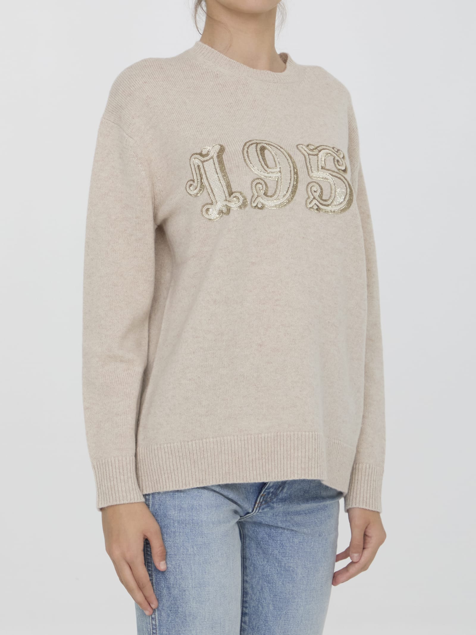 Shop Max Mara Plata Sweater In Beige