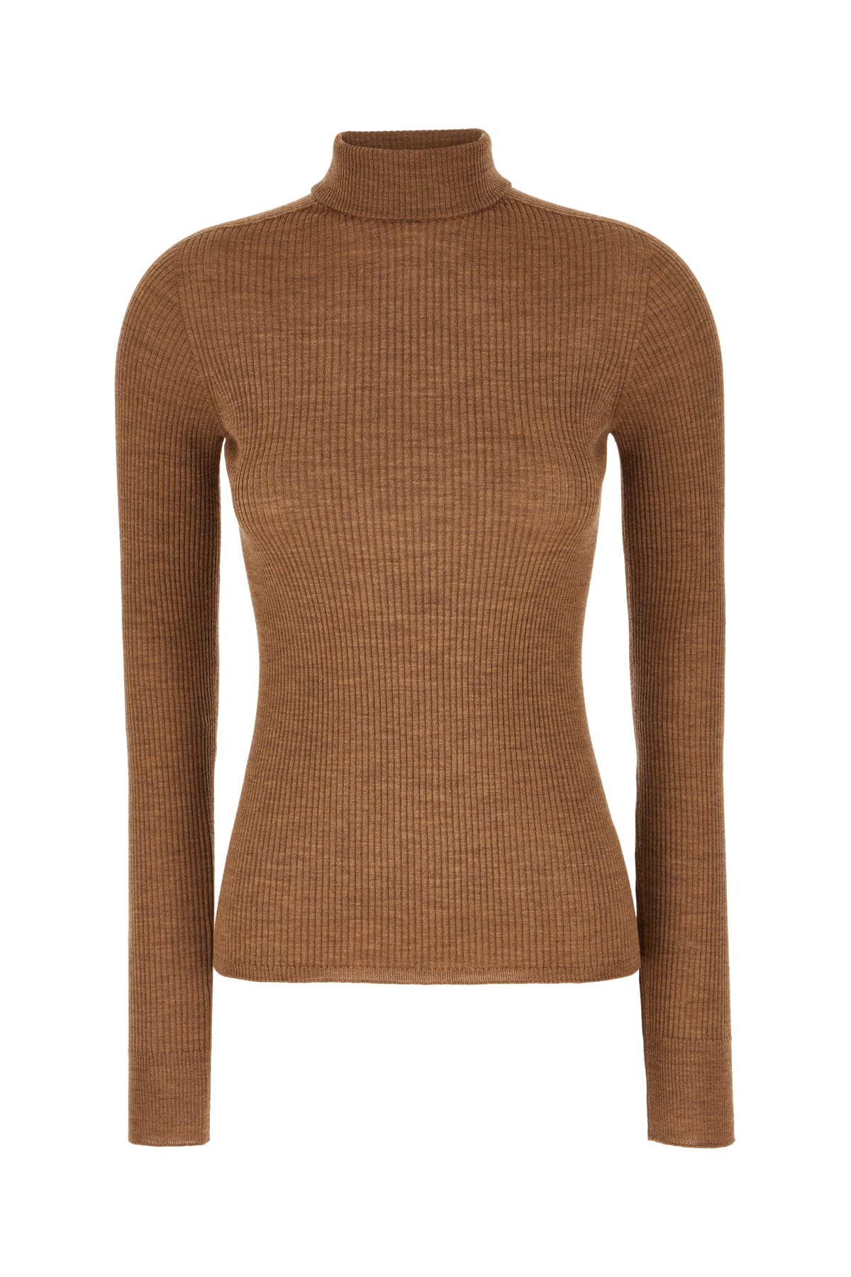 Shop Sportmax Brown Wool Top In Biscotto