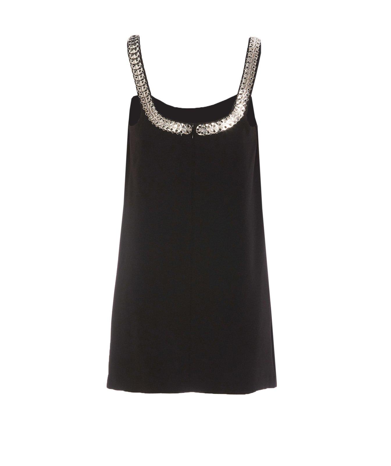 Shop Pinko Baudelaire Embellished Mini Cami Dress In Black