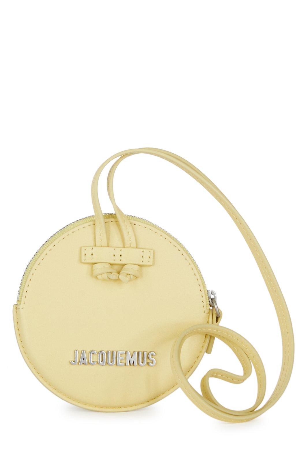 Shop Jacquemus Le Pitchou Round Coin Purse In Yellow