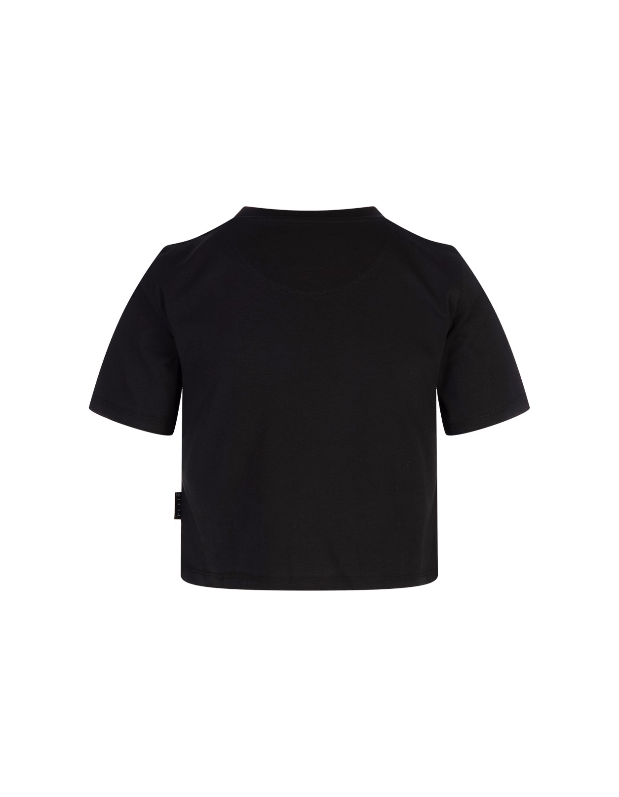 Shop Philipp Plein Crystal Hexagon Round Neck Ss T-shirt In Black