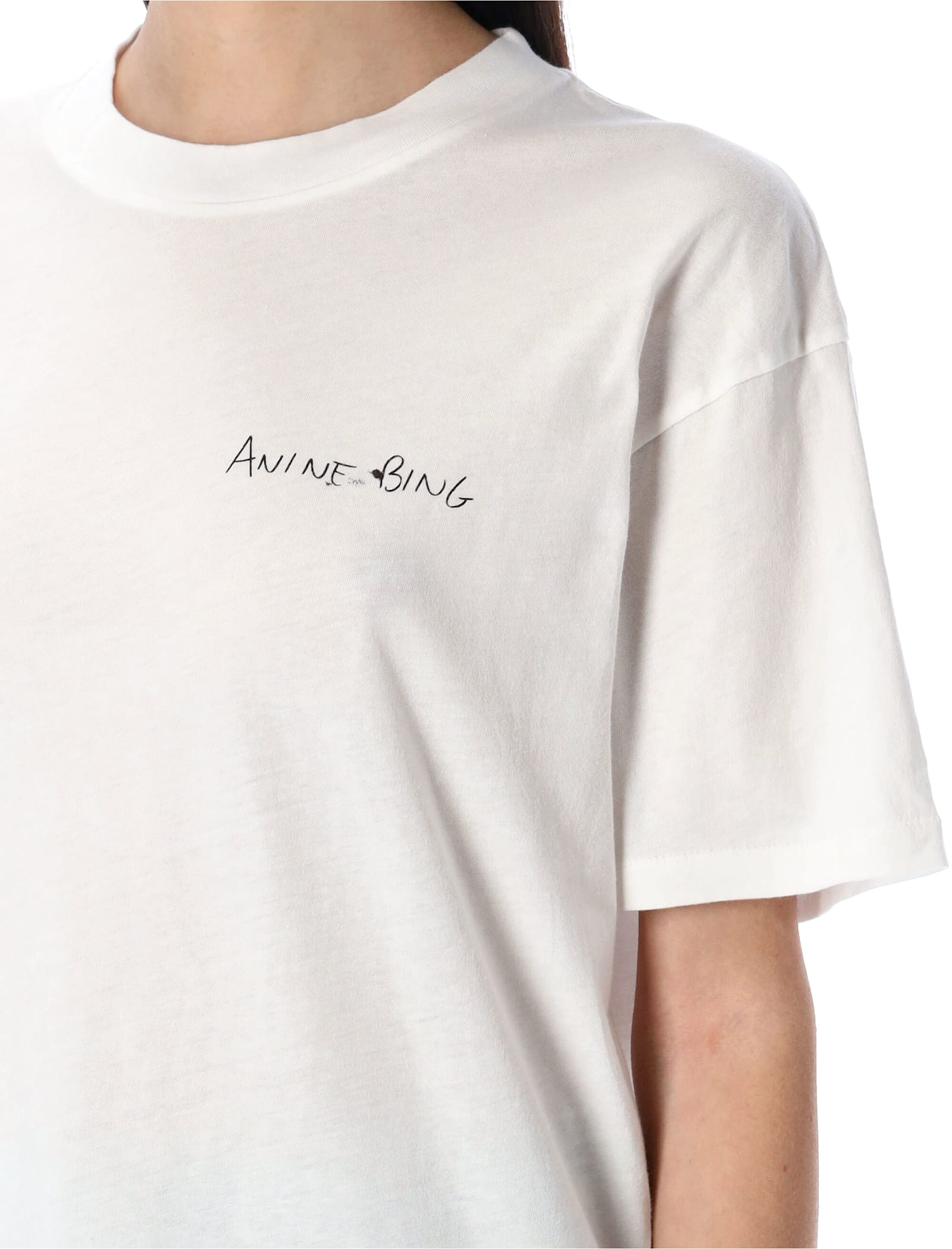 Shop Anine Bing Walker Tee Lyrics In Ivory