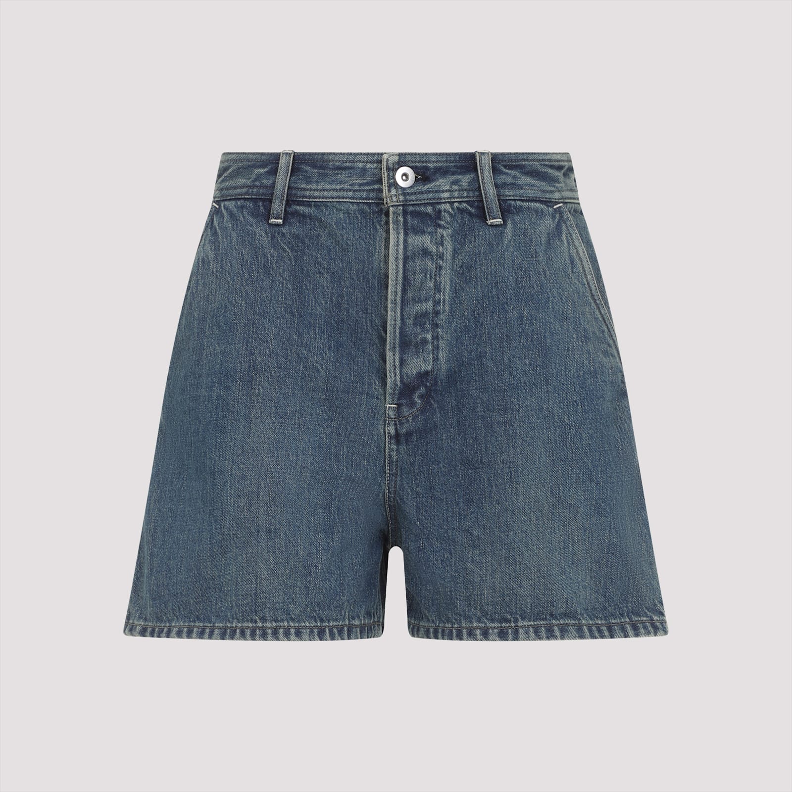 Jil Sander Denim Shorts With Belt Loops And Pockets In Blue