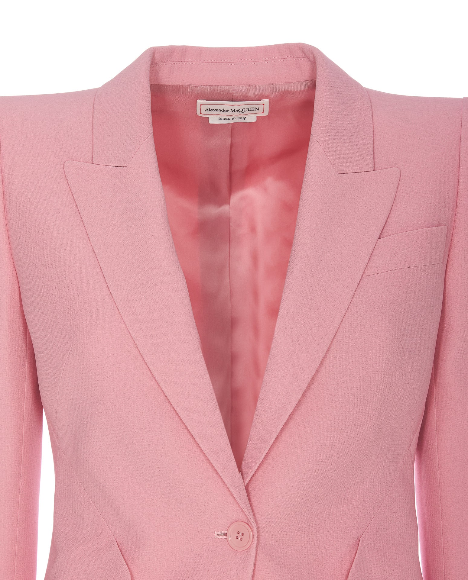 Shop Alexander Mcqueen Peak Shoulder Jacket In Pink