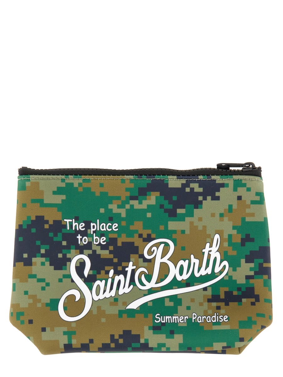 Shop Mc2 Saint Barth Clutch Bag Aline In Military Green
