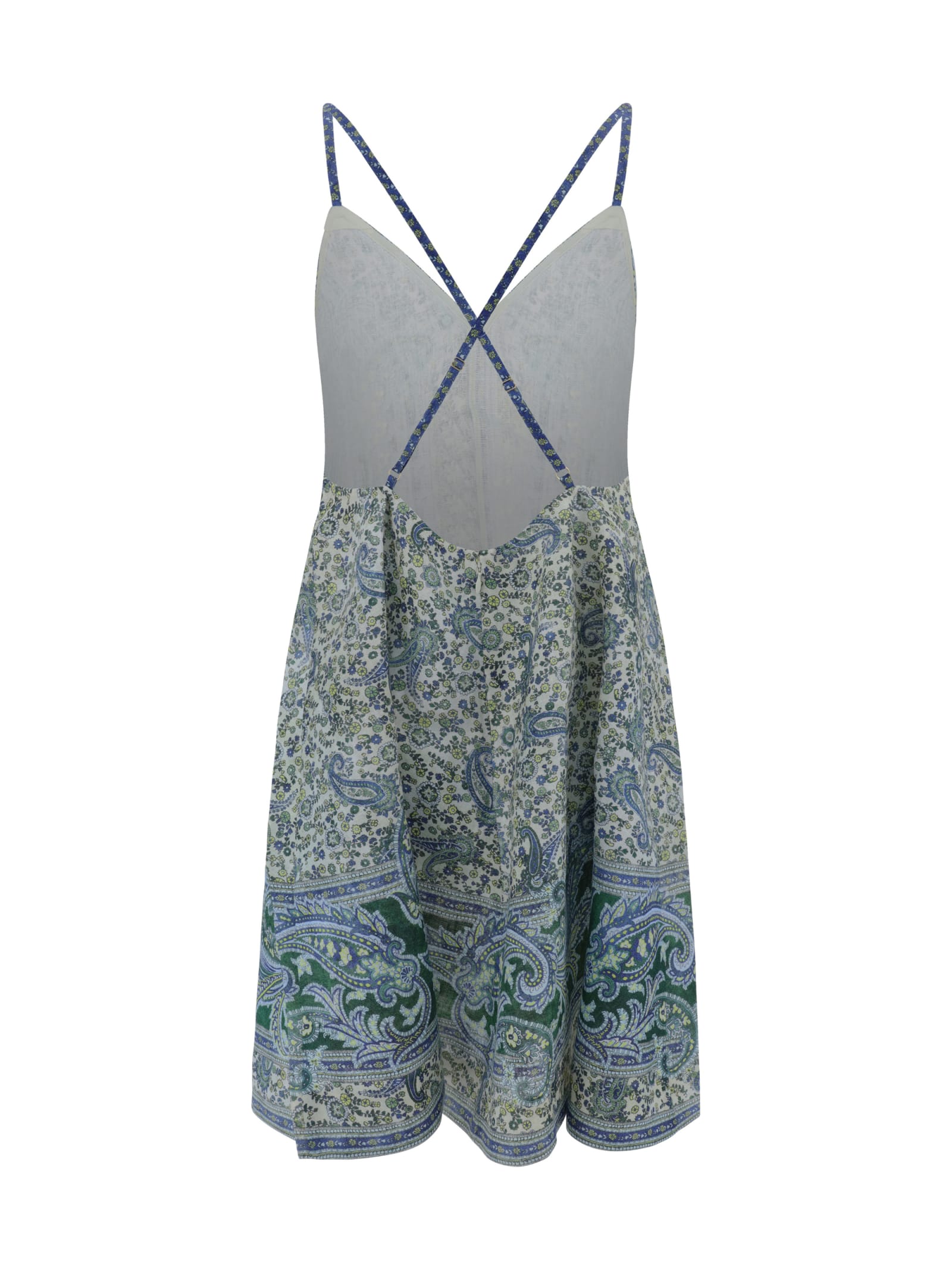 Shop Zimmermann Ottie Swing Dress In Green Paisley