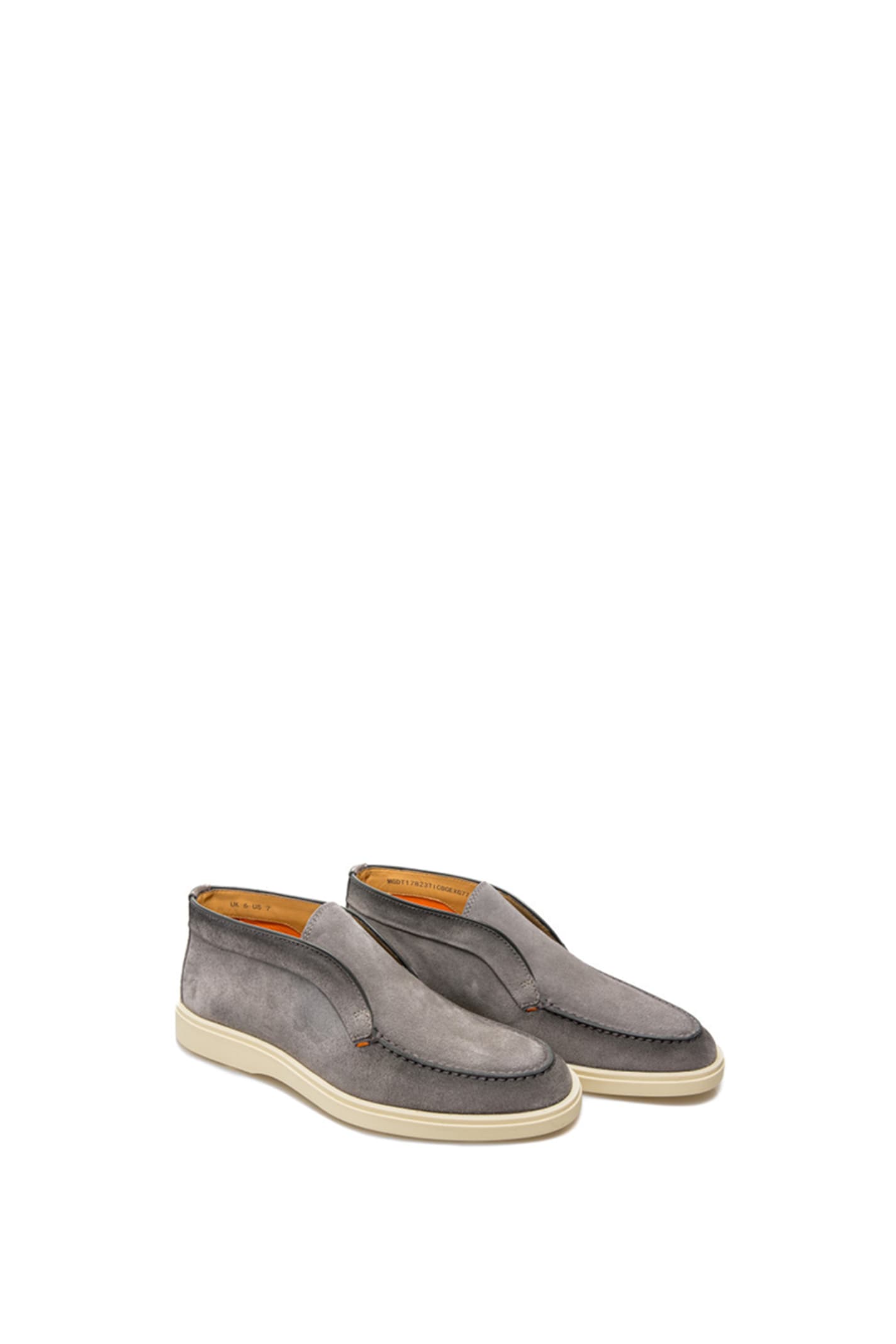 Shop Santoni Digits Mocassin In Grey