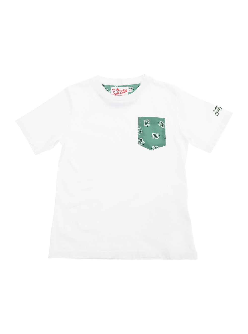 Mc2 Saint Barth Teen Paisley-print T-shirt In White