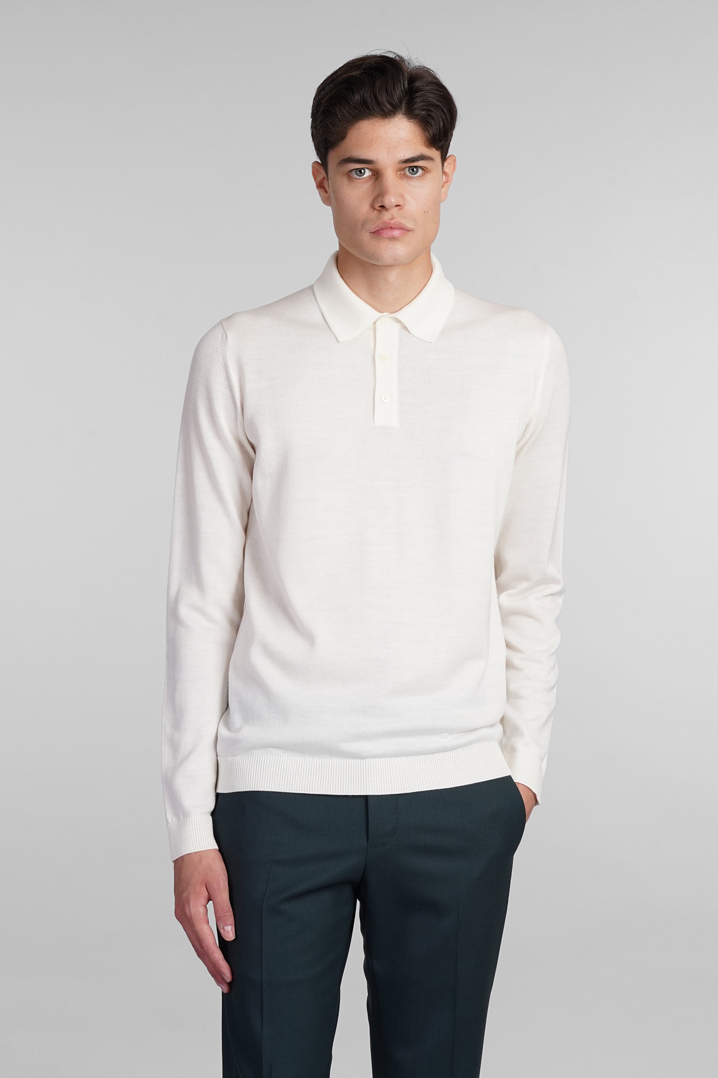 Shop Roberto Collina Polo In Beige Wool