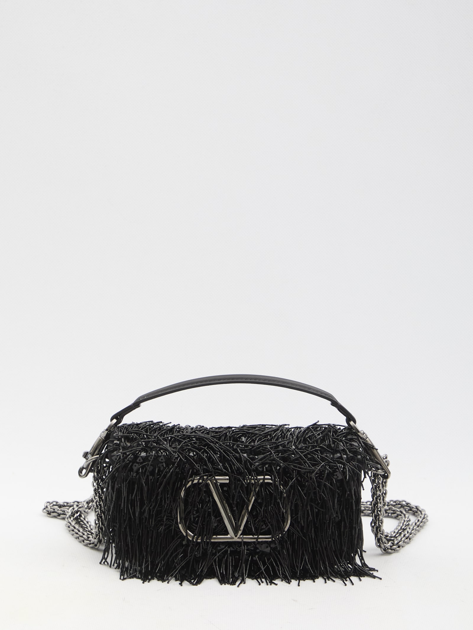 Shop Valentino Locò Small Shoulder Bag In Black