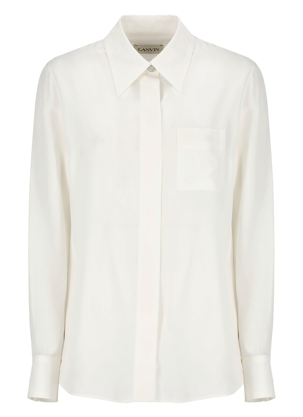 Shop Lanvin Silk Shirt In White