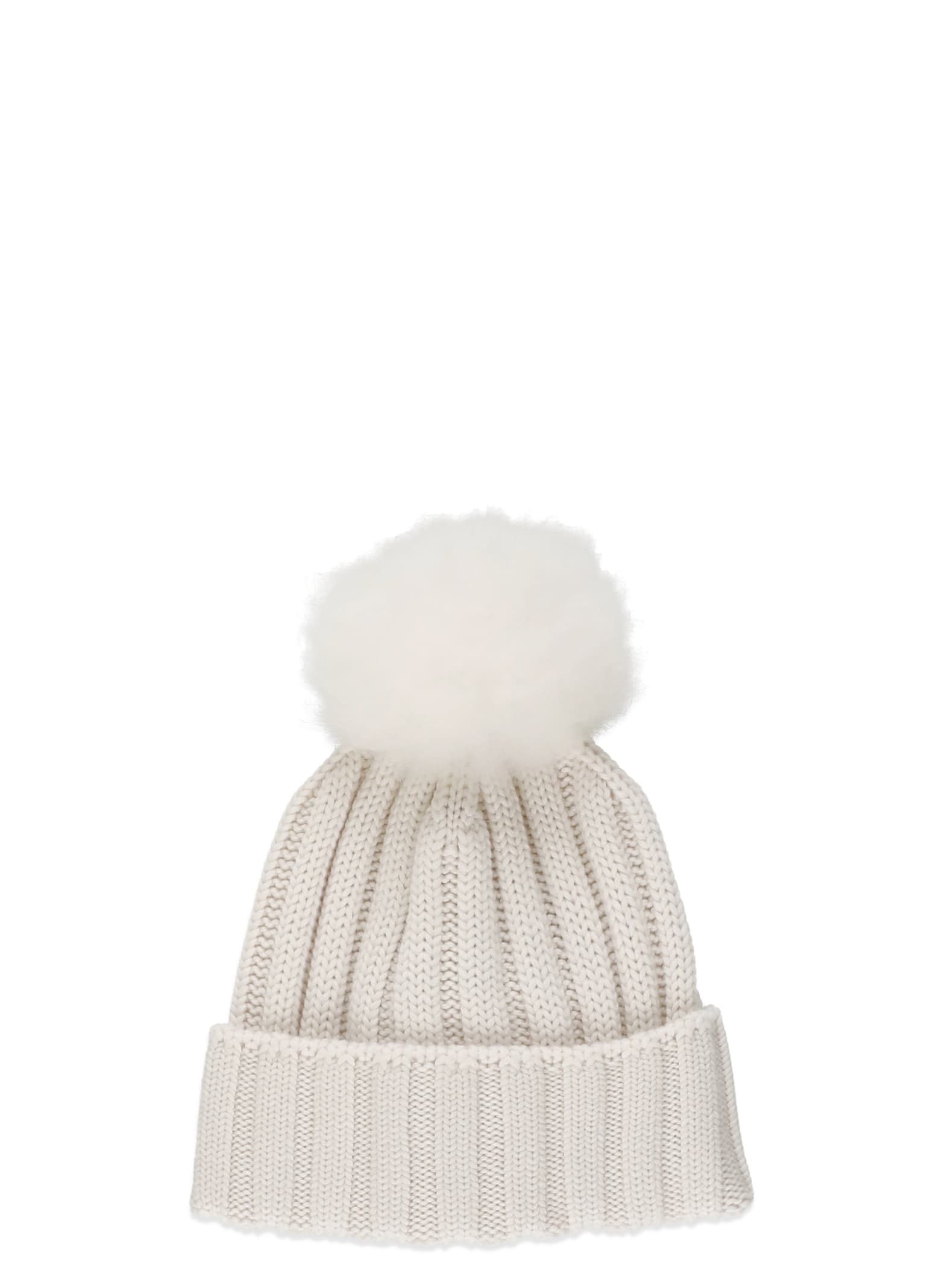 Woolrich Wool Beanie With Pon-pon