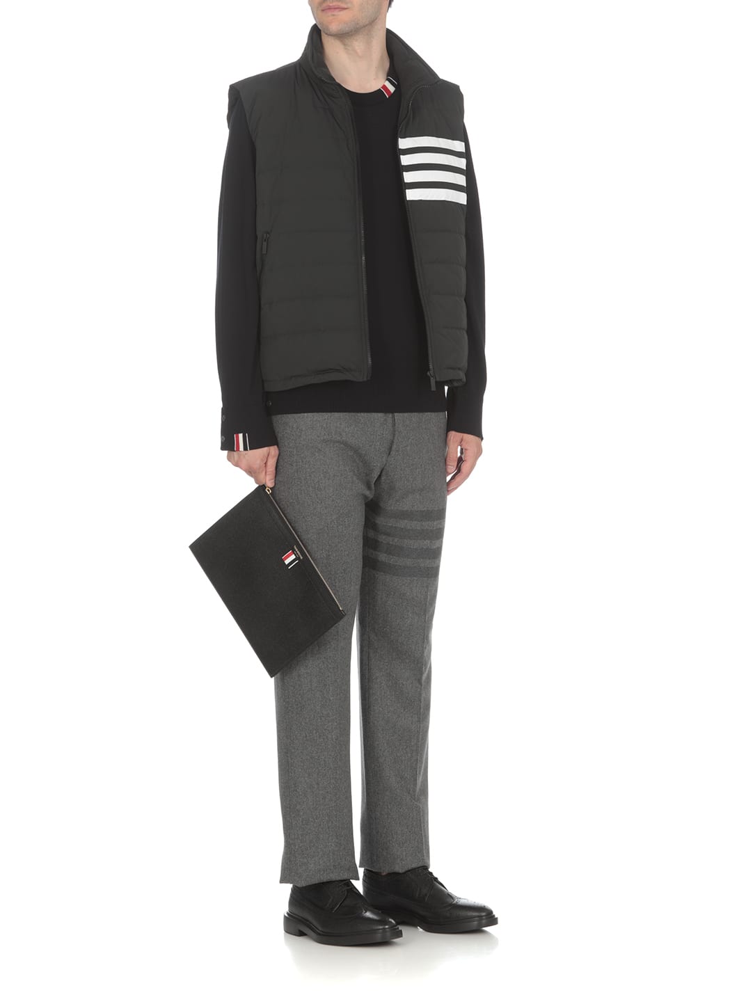 Shop Thom Browne Black Polyester Vest