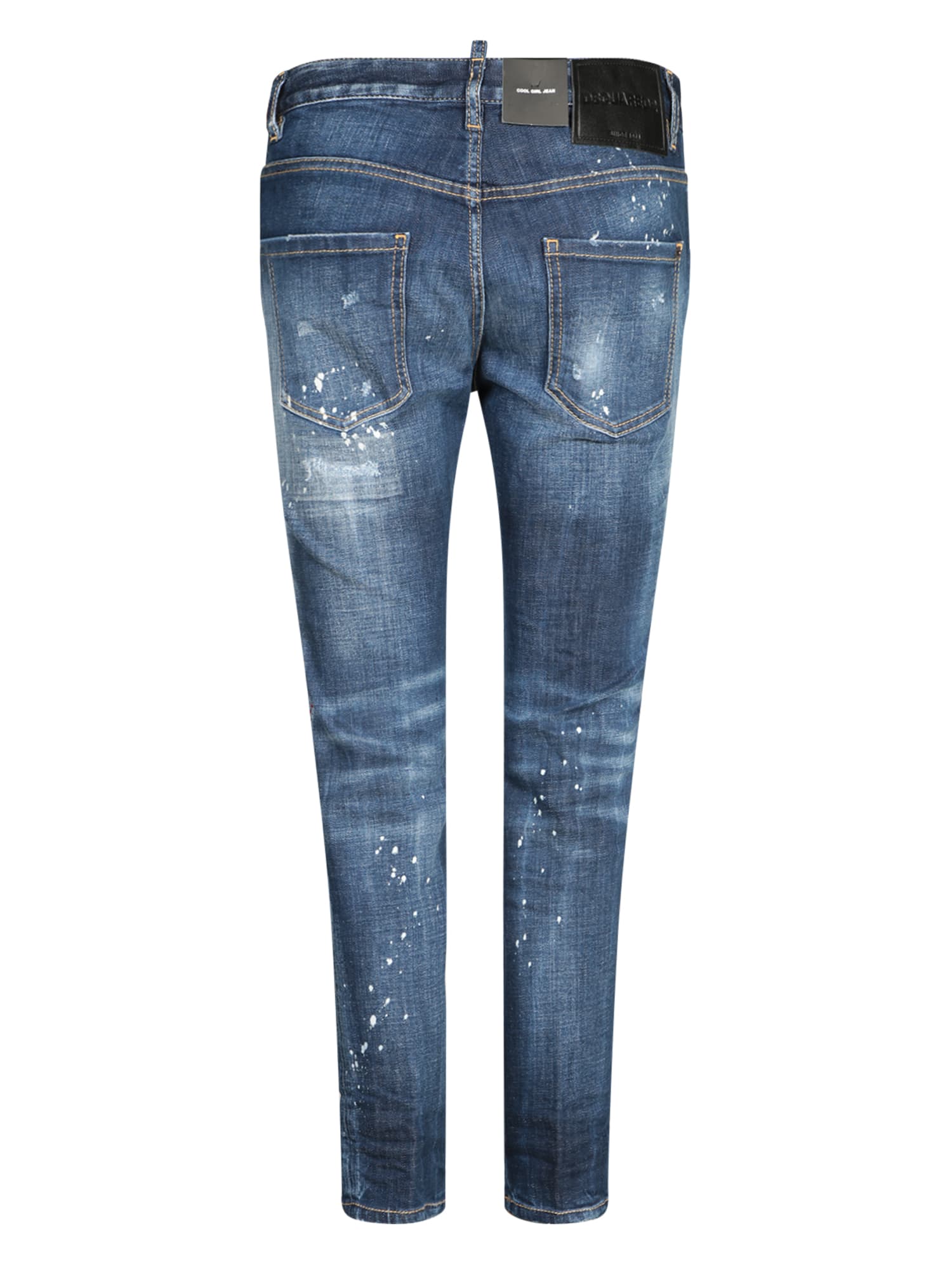 Shop Dsquared2 Cool Girl Jeans With Red Details In Blue