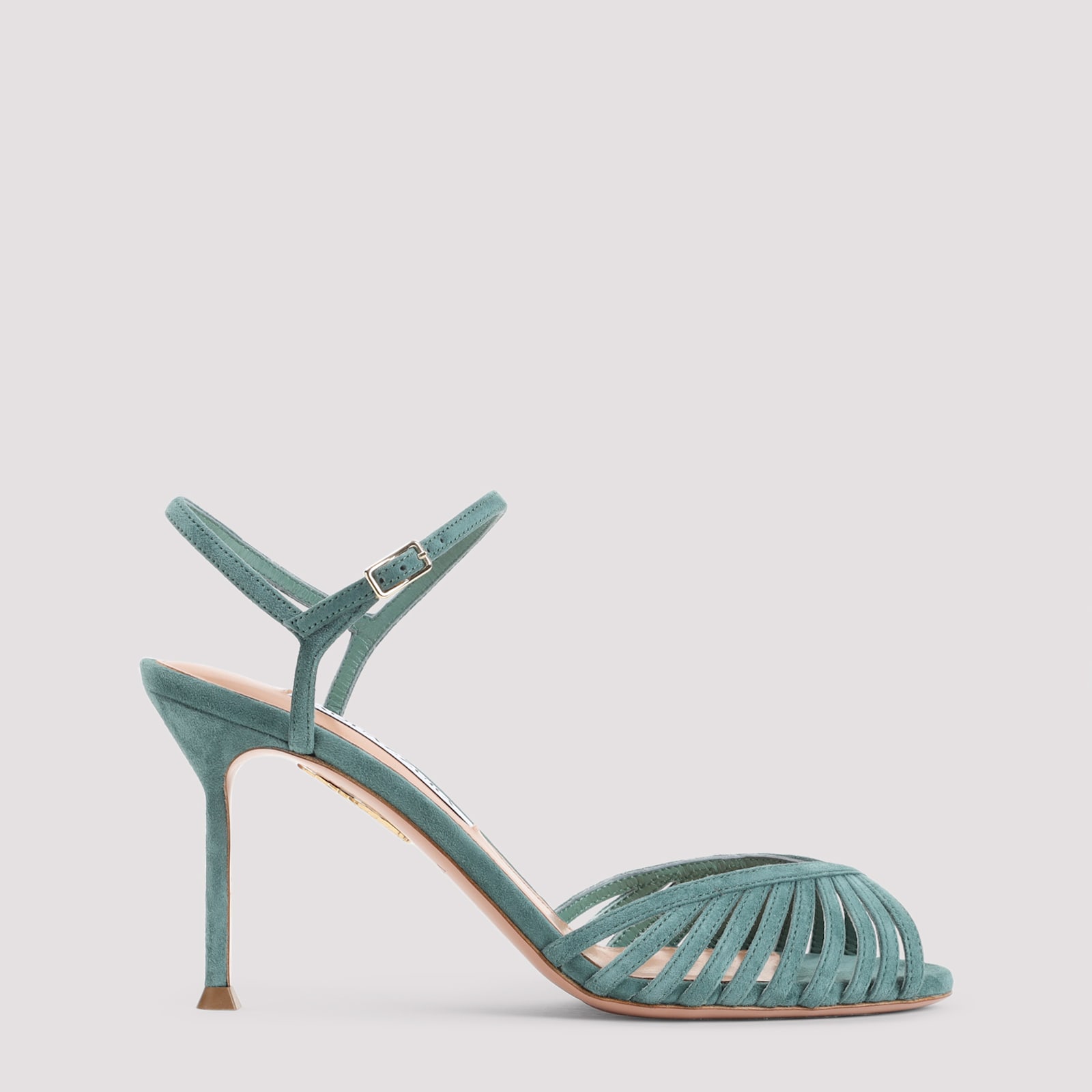 Aquazzura 85mm Hold Me Cut-out Heeled Sandals In Blue