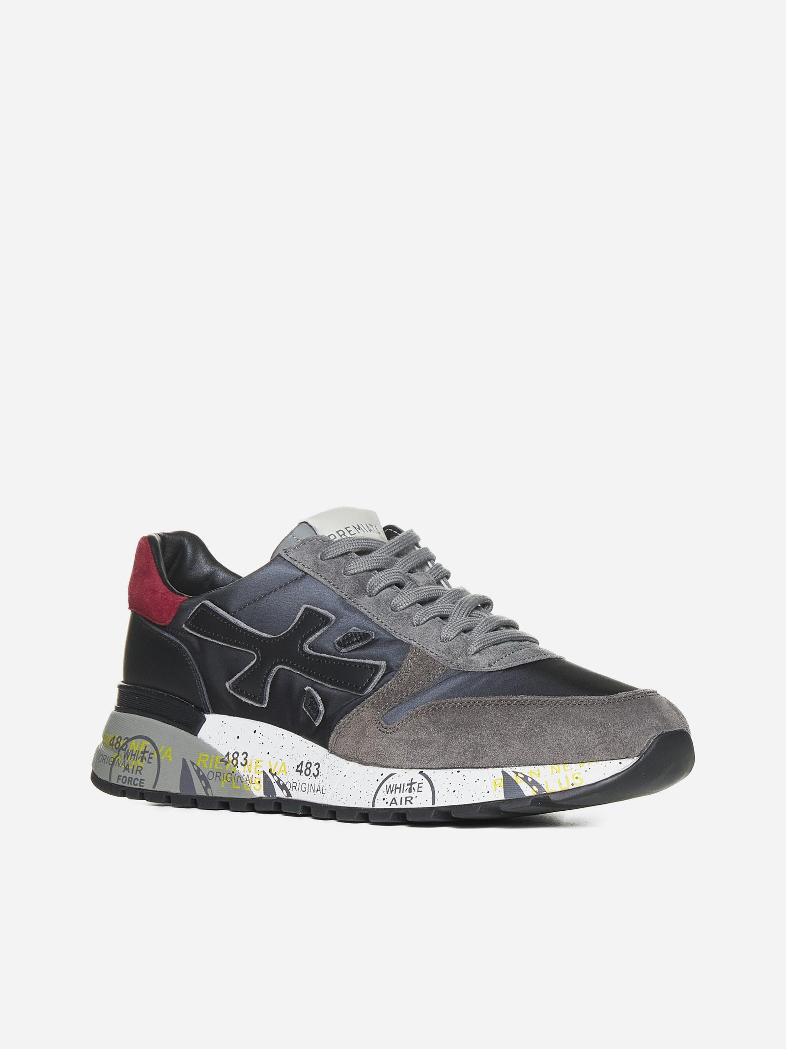 Shop Premiata Mick Leather, Suede And Nylon Sneakers