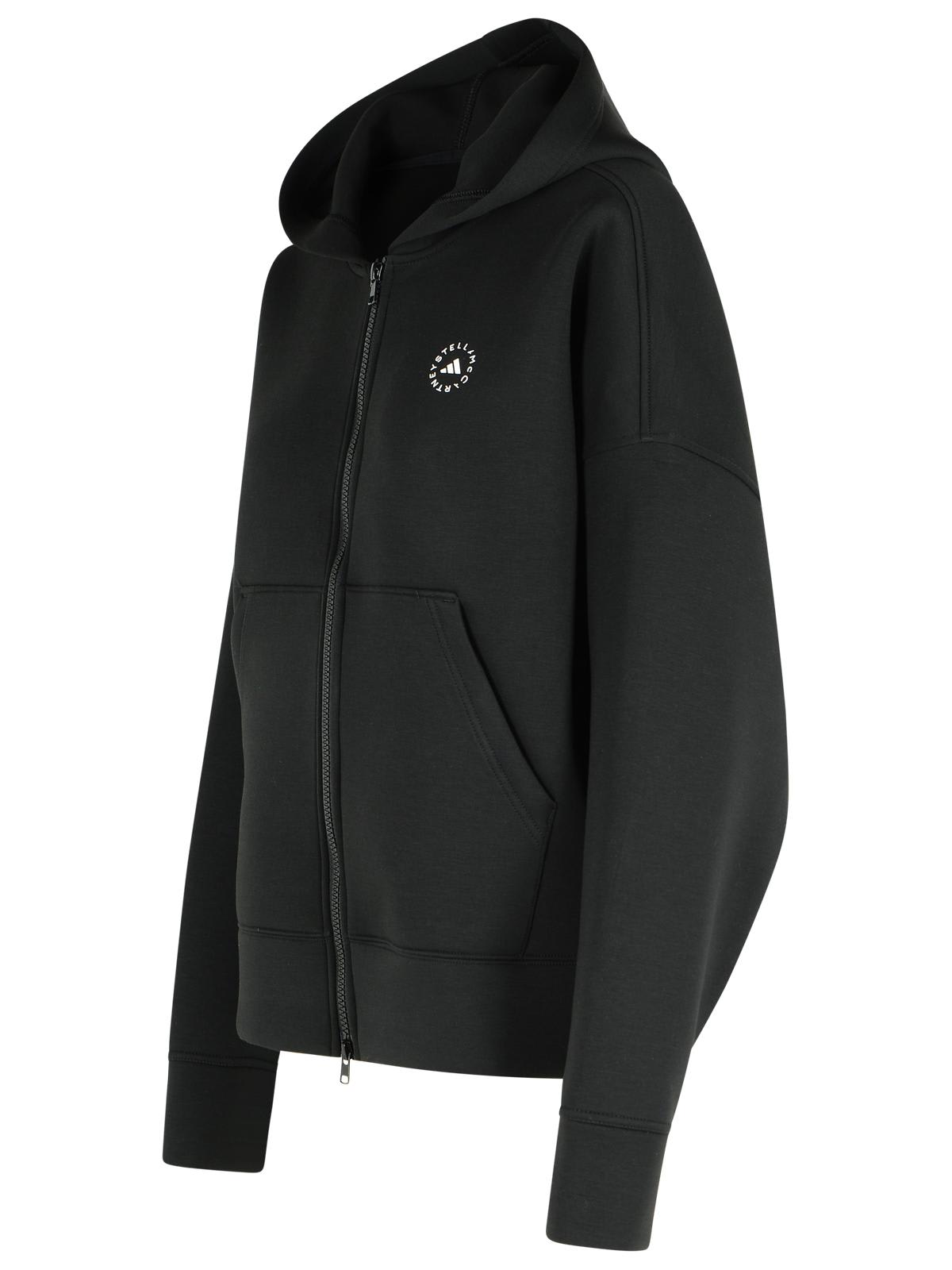 Adidas By Stella Mccartney Scuba Black Polyester Blend Sweatshirt In Black