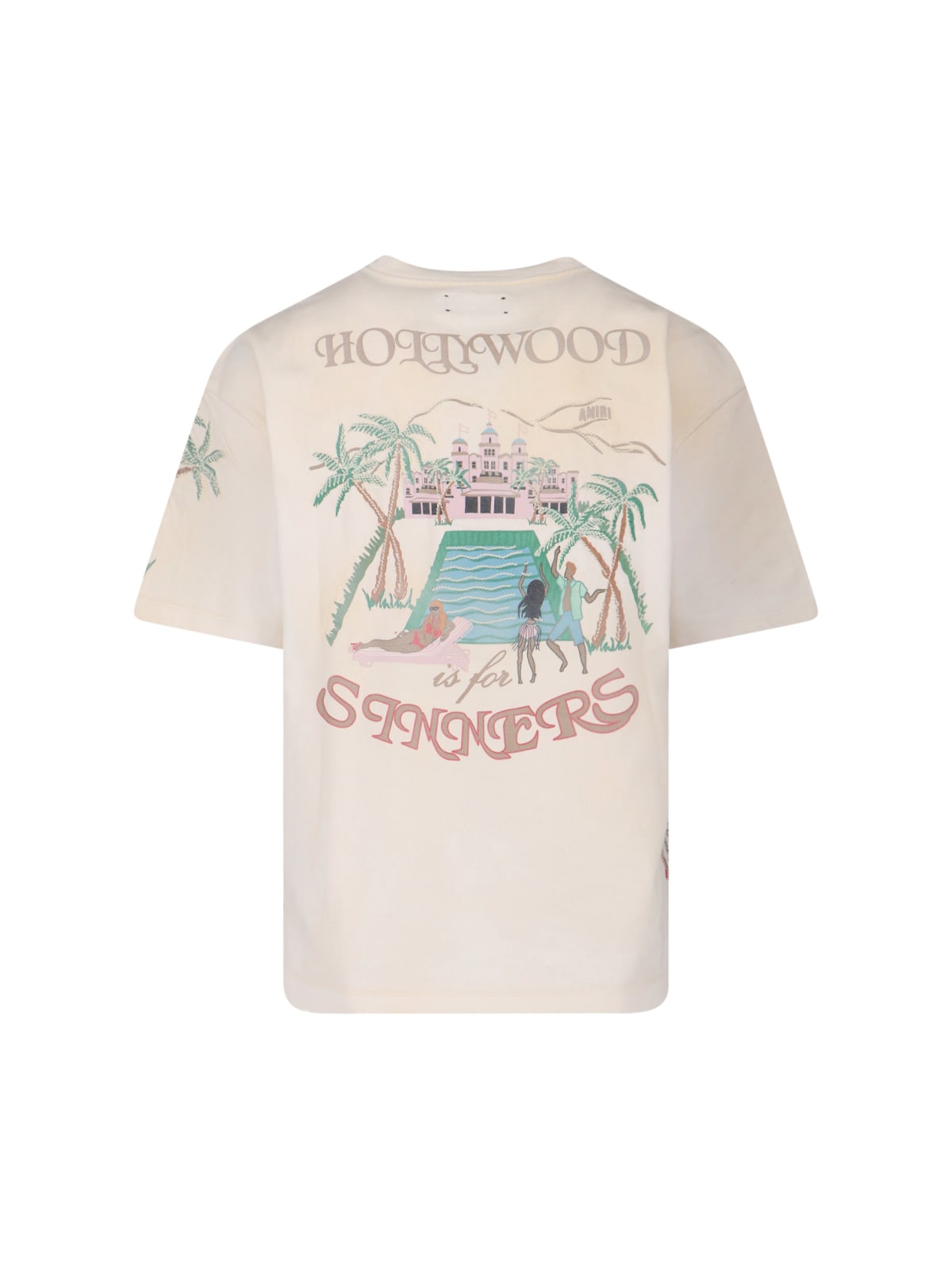 Amiri Relaxed Fit Graphic Print T-shirt With Crew Neckline In Multi