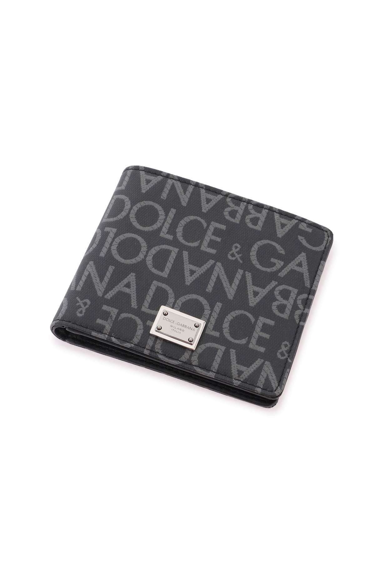 Dolce & Gabbana Logo Monogram Bifold Wallet In Black