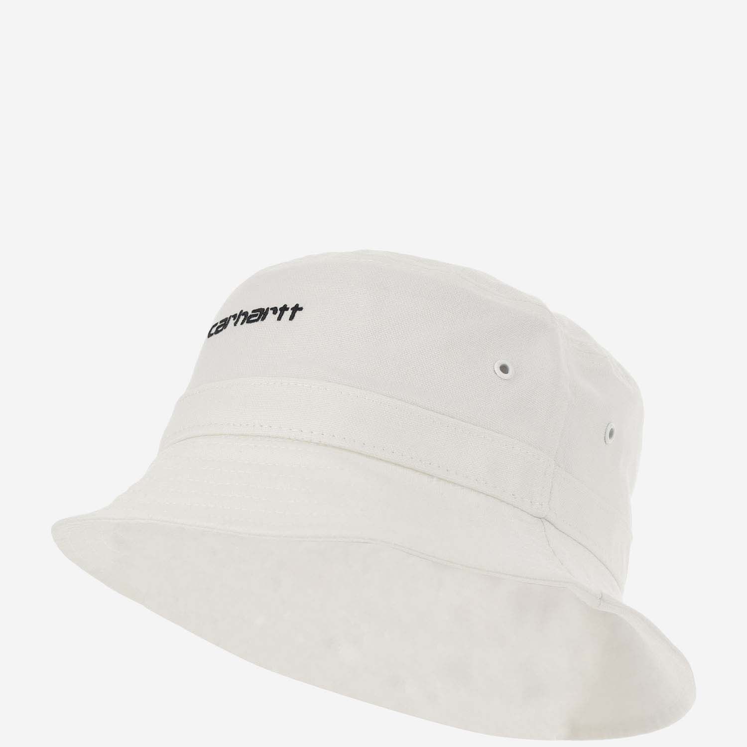 Shop Carhartt Canvas Bucket Hat With Logo In White