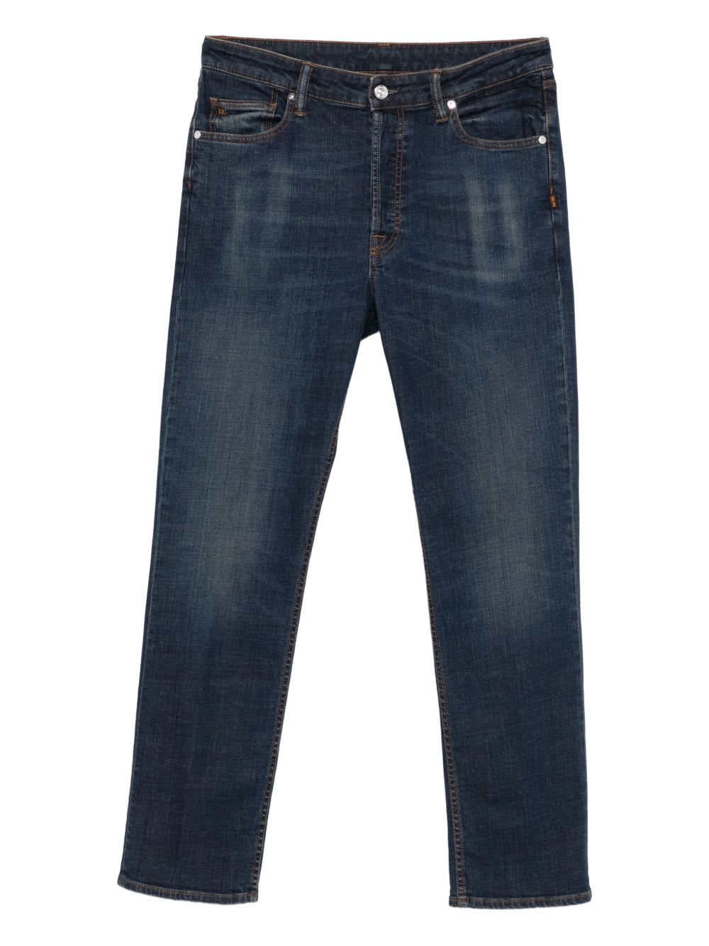 Nine In The Morning Whiskering-effect Jeans In Blue