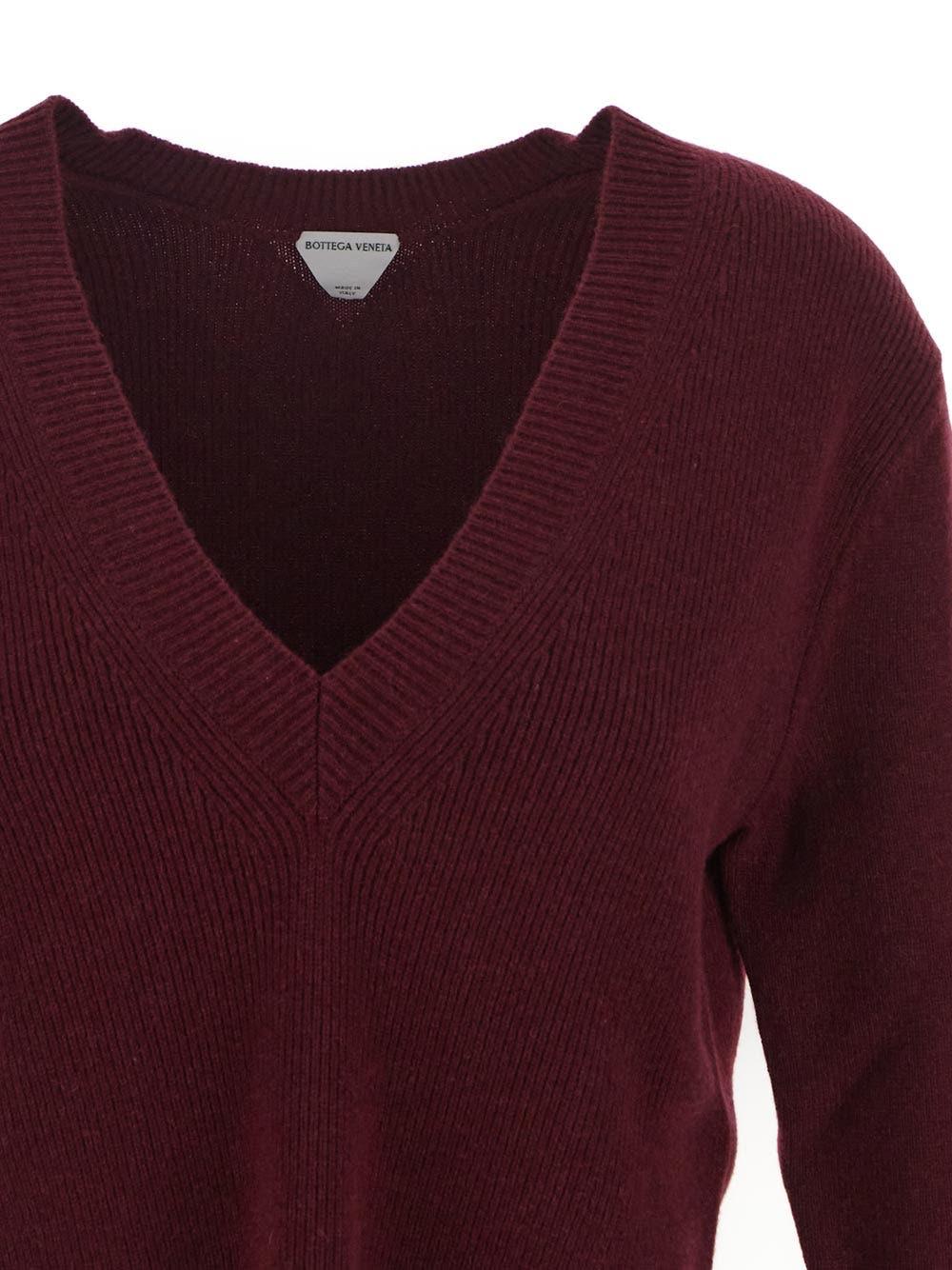 Shop Bottega Veneta Oxblood Compact Sweater In Red