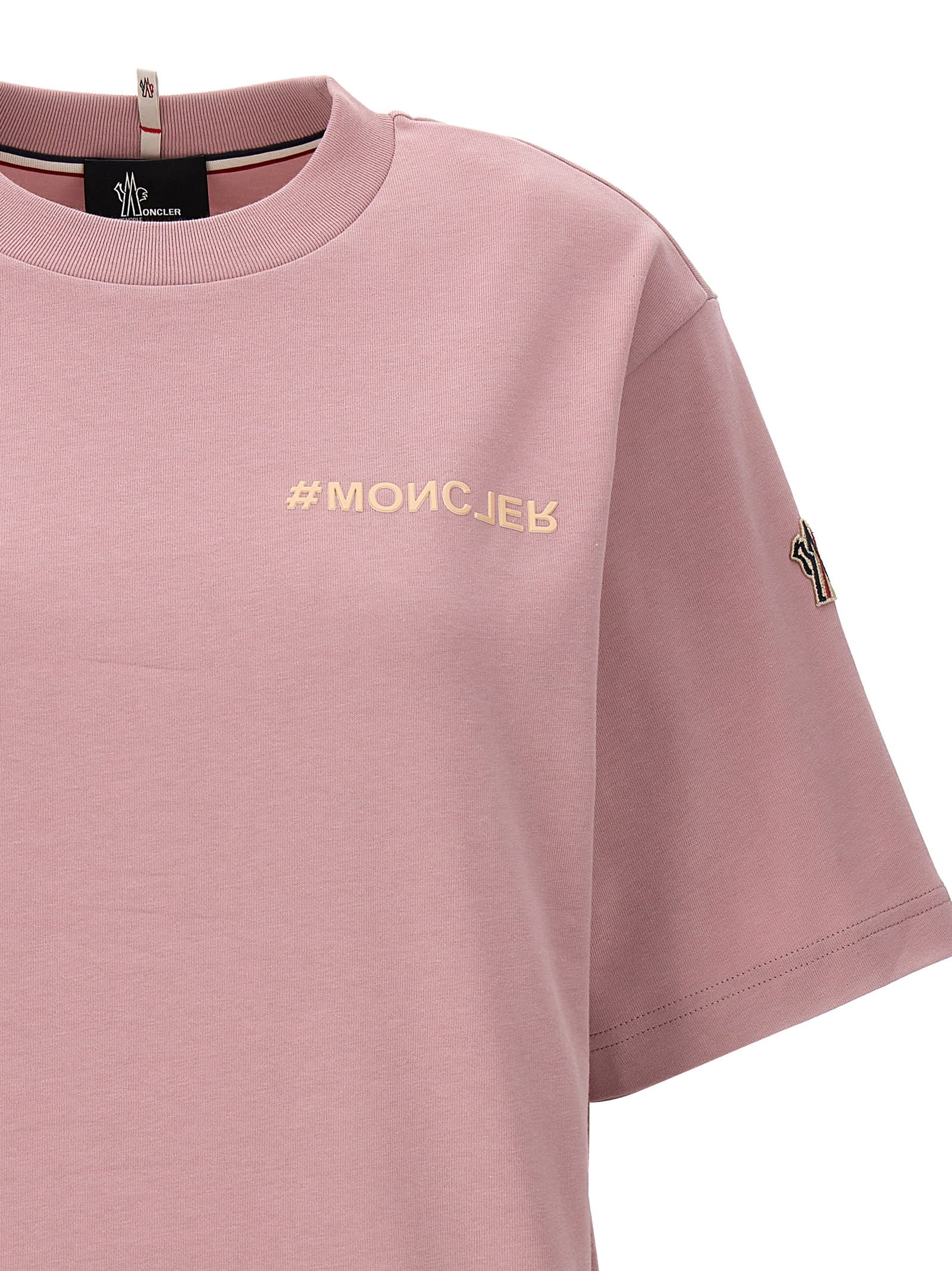 Shop Moncler Logo Print T-shirt