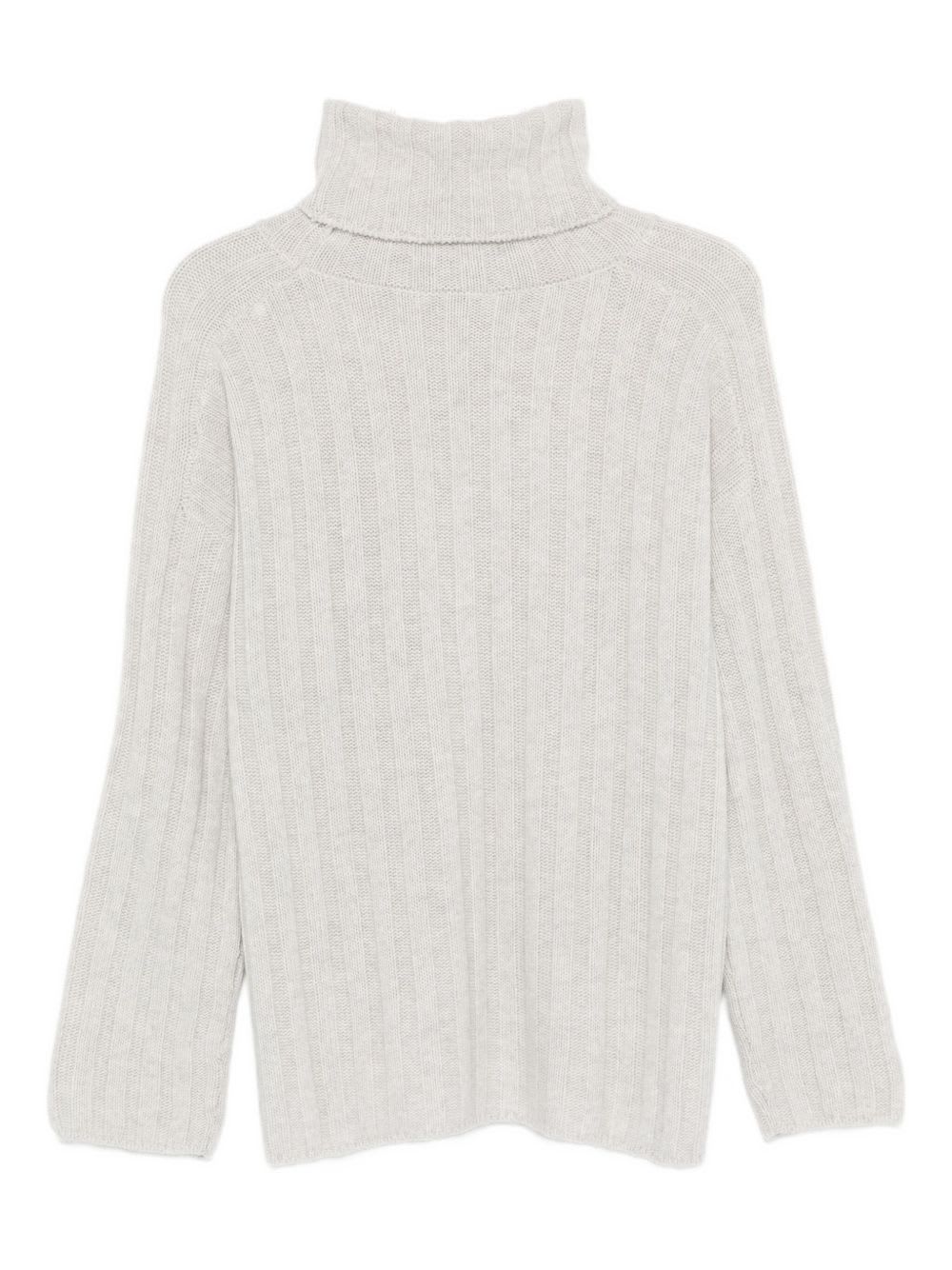 Le Tricot Perugia Turtleneck Sweater In White
