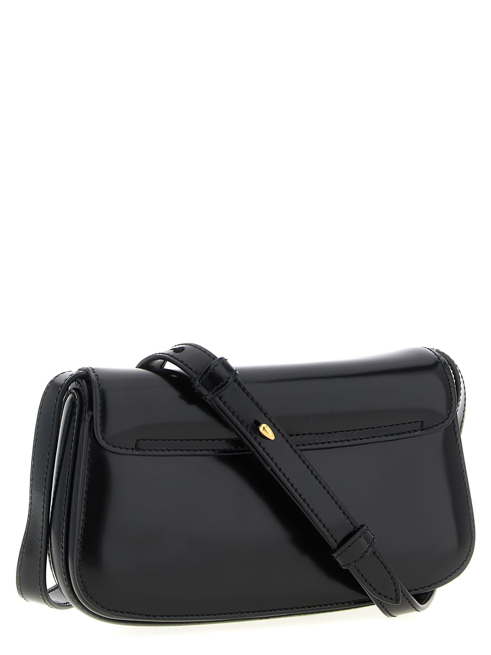 Ami Alexandre Mattiussi Paris Paris Small Crossbody Bag In Black