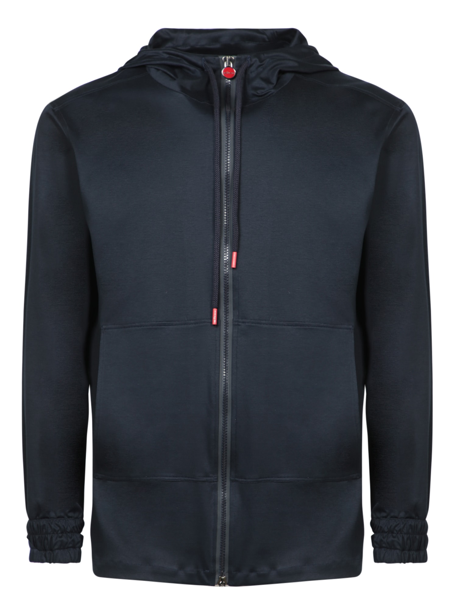 Blue Hooded Zip Sweatshirt Kiton