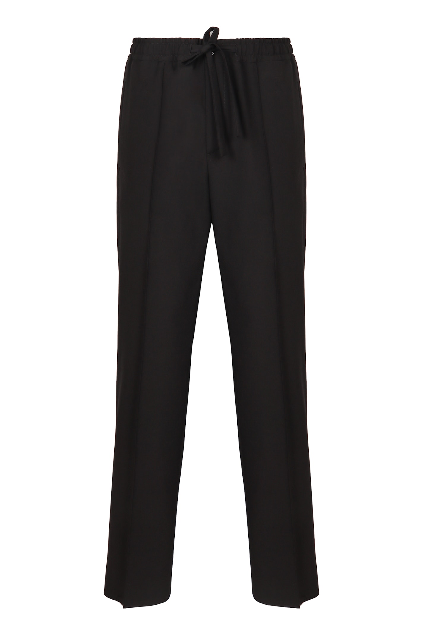 Valentino Drawstring-waist Cotton Track Pants In Black