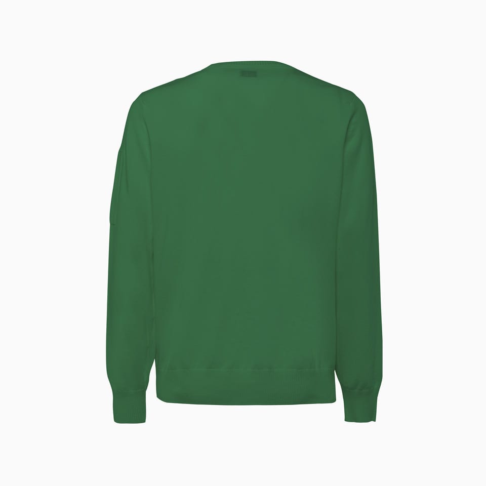 Shop C.p. Company Cp Company Cotton Crepe Sweater In Green