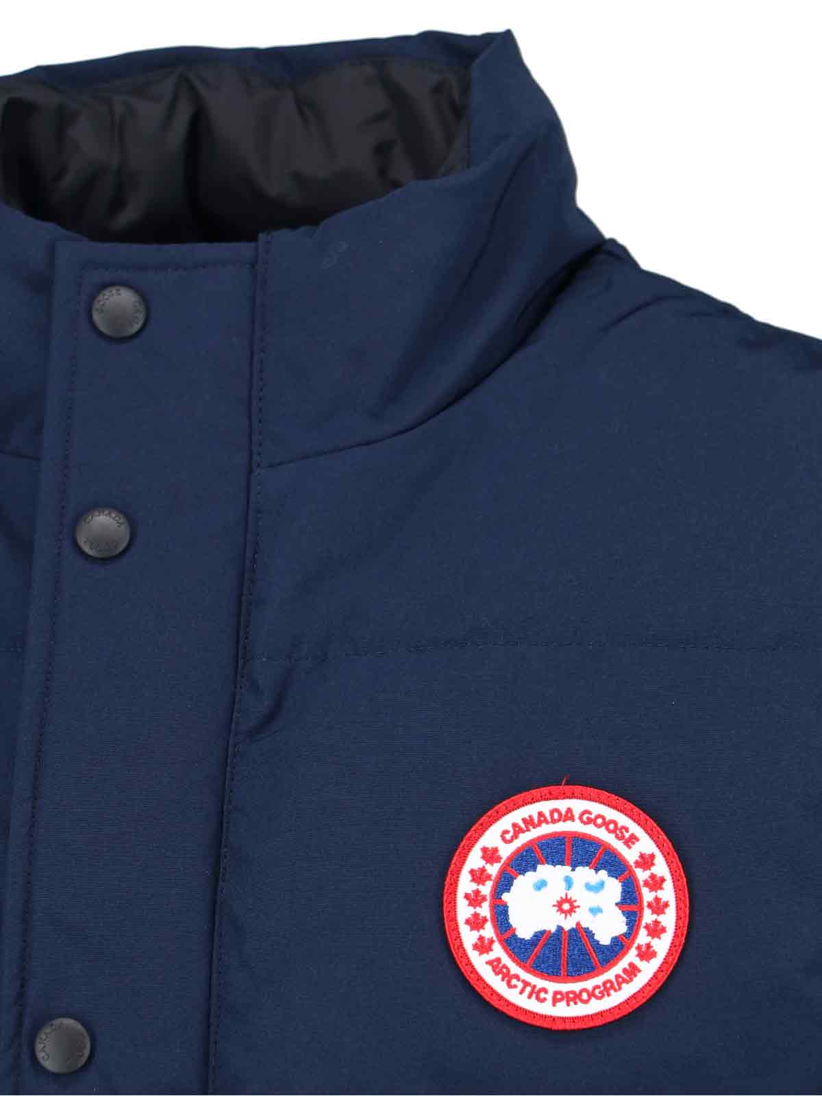 Canada Goose Charcoal Polyester Blend Freestyle Sleeveless Down Jacket In Blue