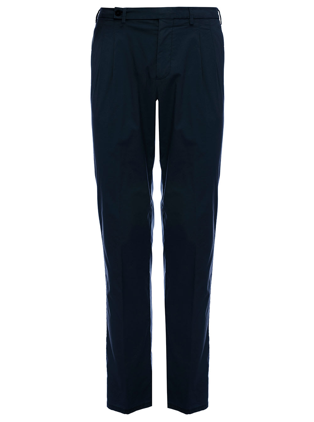Berwich Mans Blue Cotton And Lyocell Pants