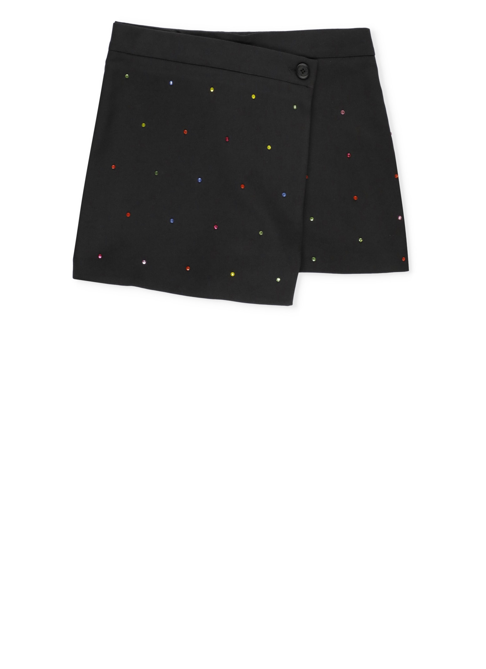 MSGM SHORTS WITH STRASS