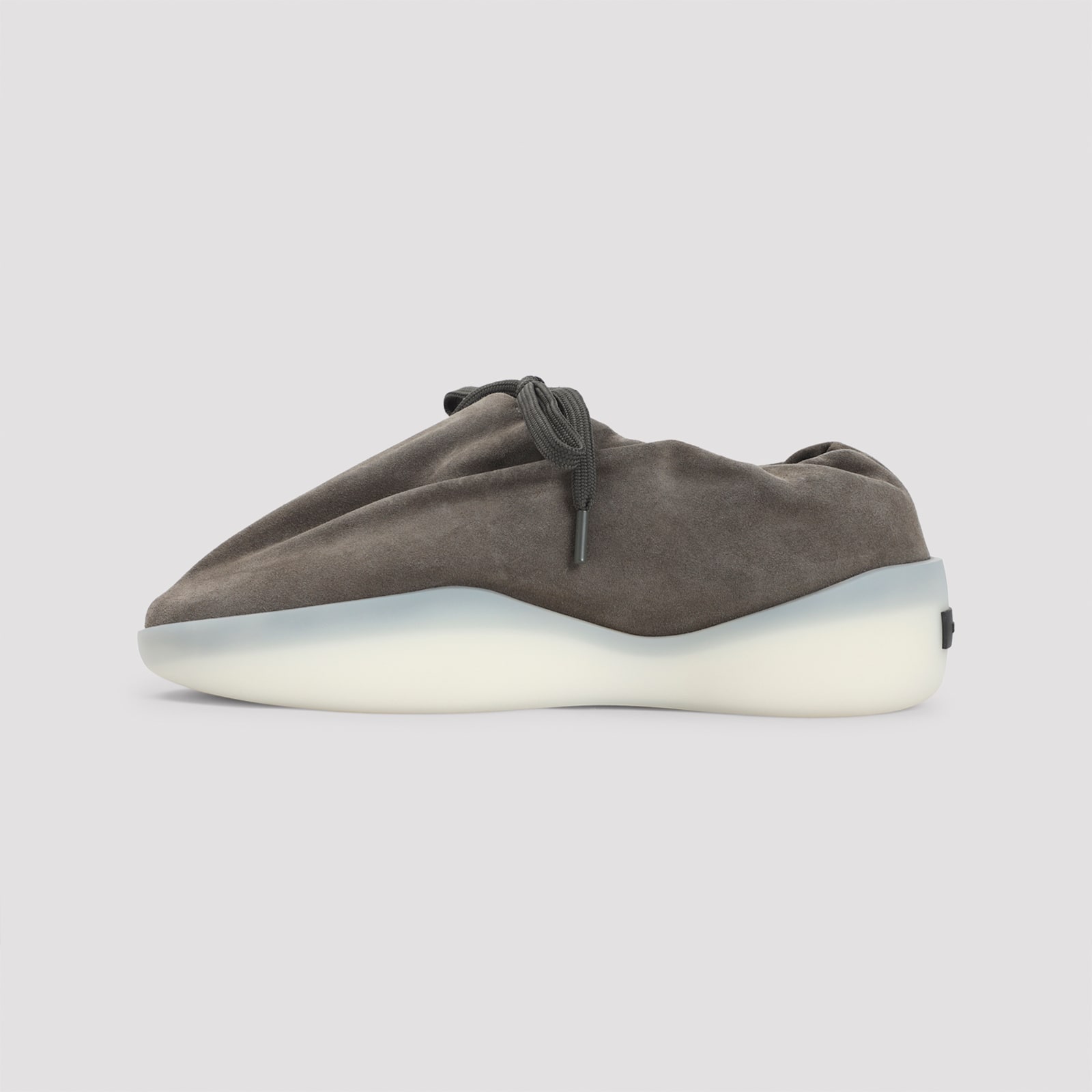 Fear Of God Suede Round Toe Sneakers With Rubber Sole In Green