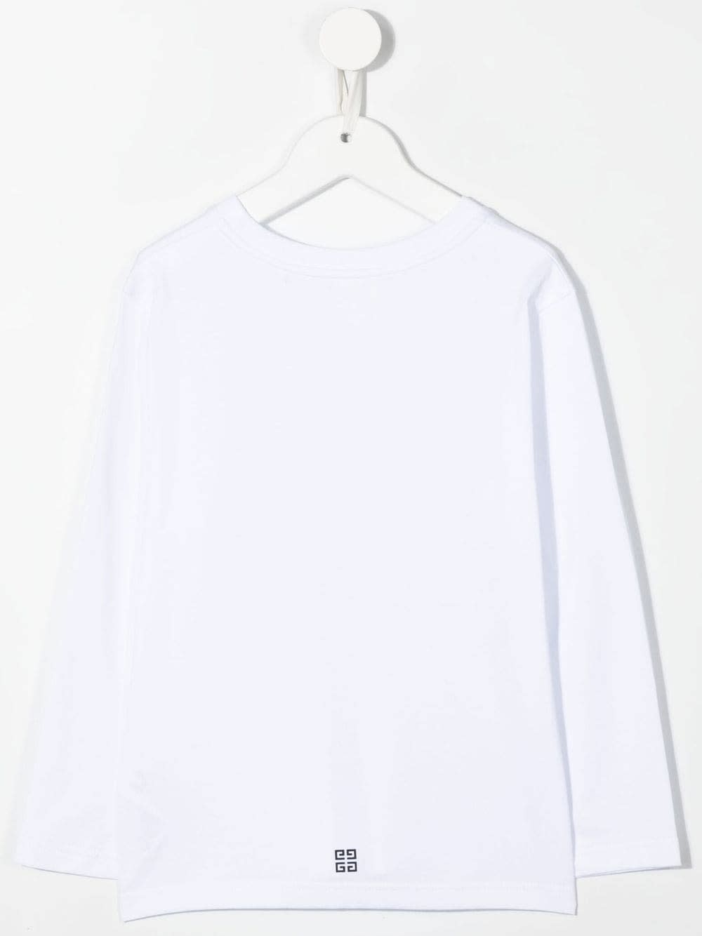 Shop Givenchy Kids White Long Sleeve T-shirt In Printed Jersey