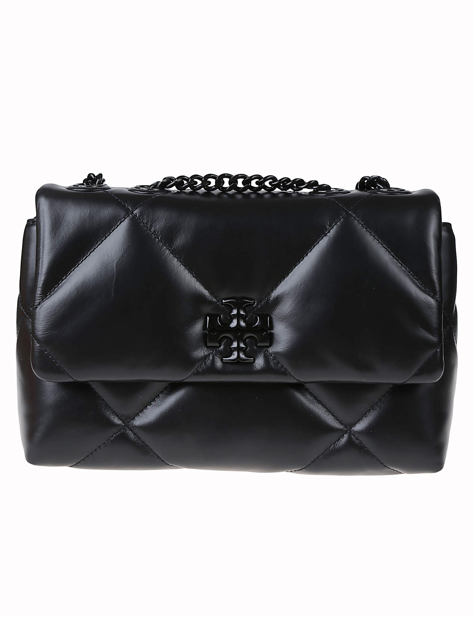 Tory Burch Small Kira Diamond Quilt Convertible Shoulder Bag In Black