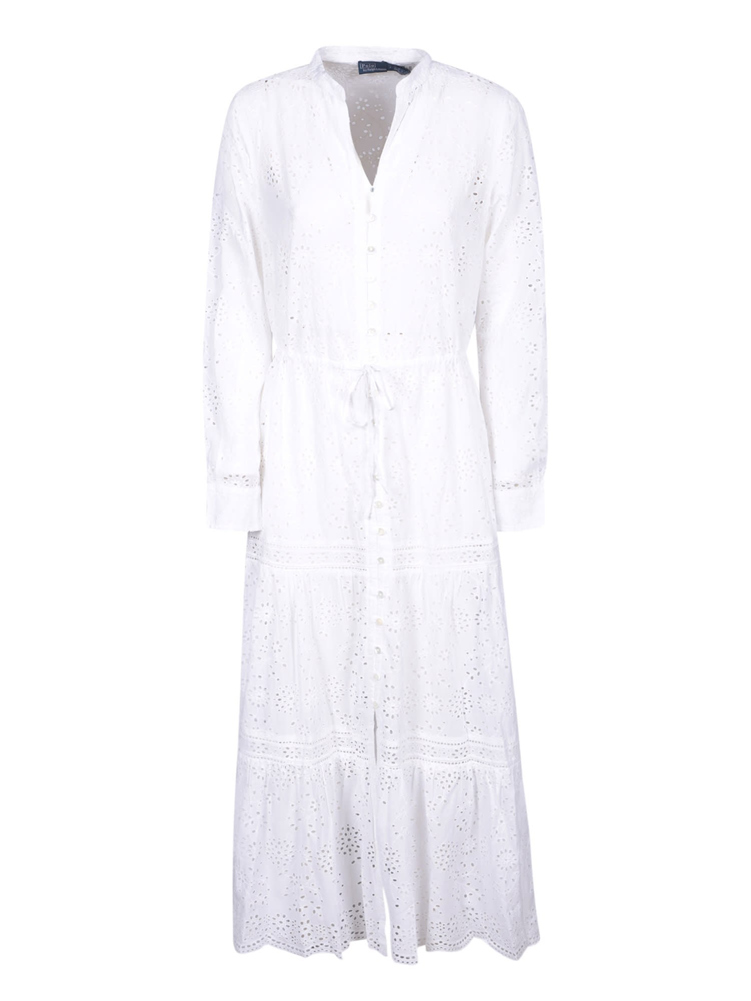 White Cotton Long Dress