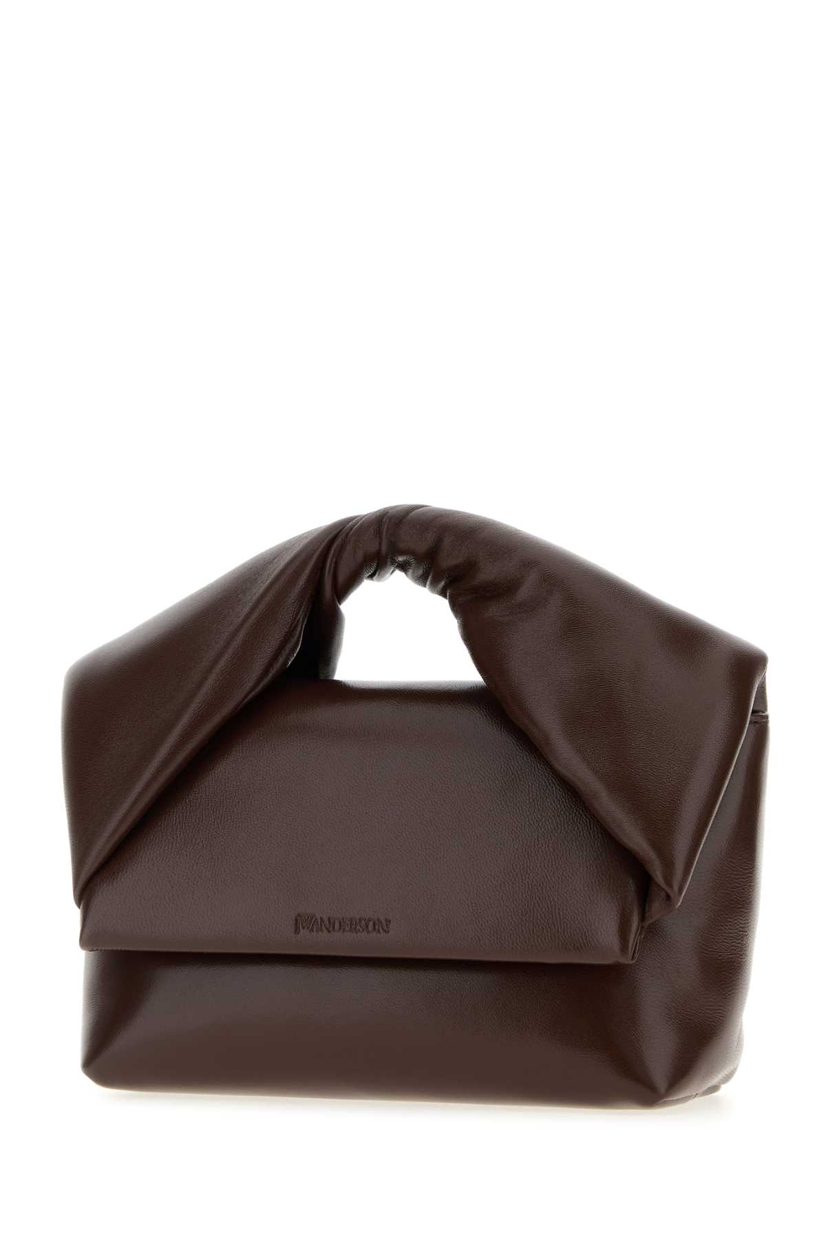 Jw Anderson Chocolate Nappa Leather Medium Twister Handbag In Brown