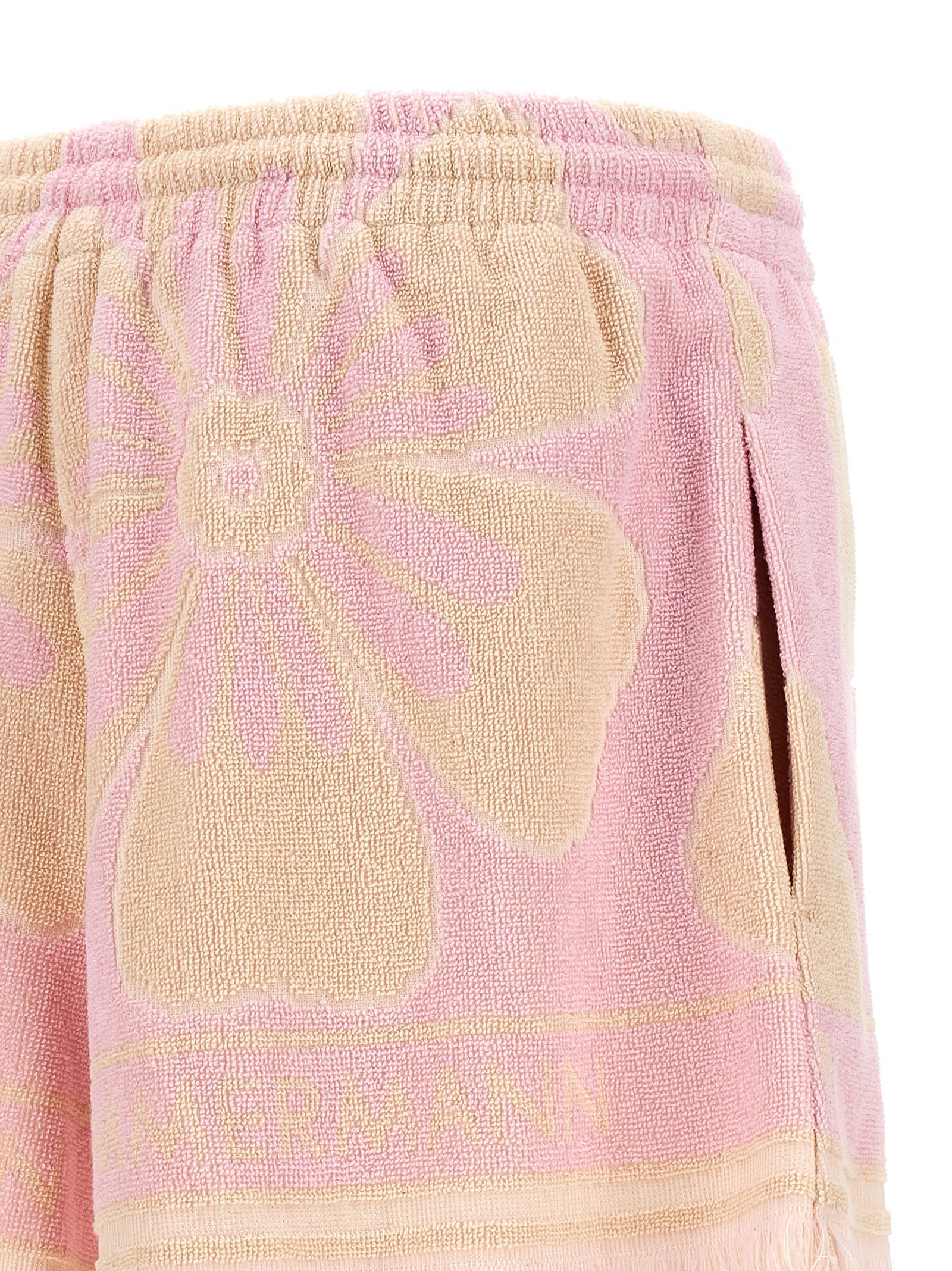 Shop Zimmermann Pop Towelling Shorts In Pink