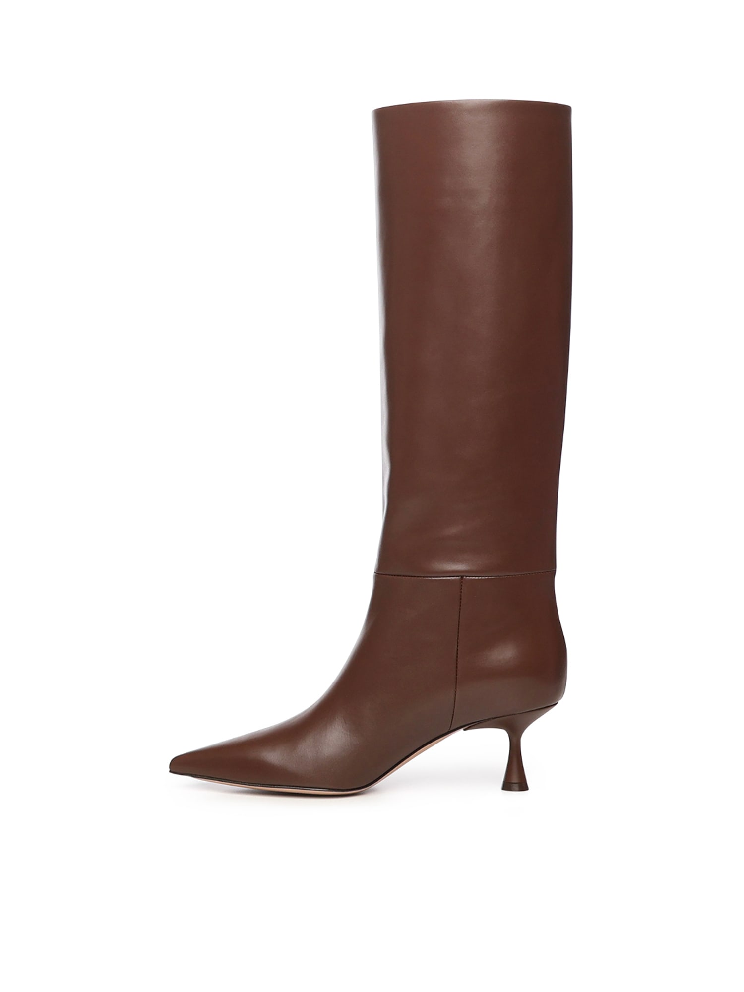 Gianvito Rossi Joyce Leather Boots In Brown