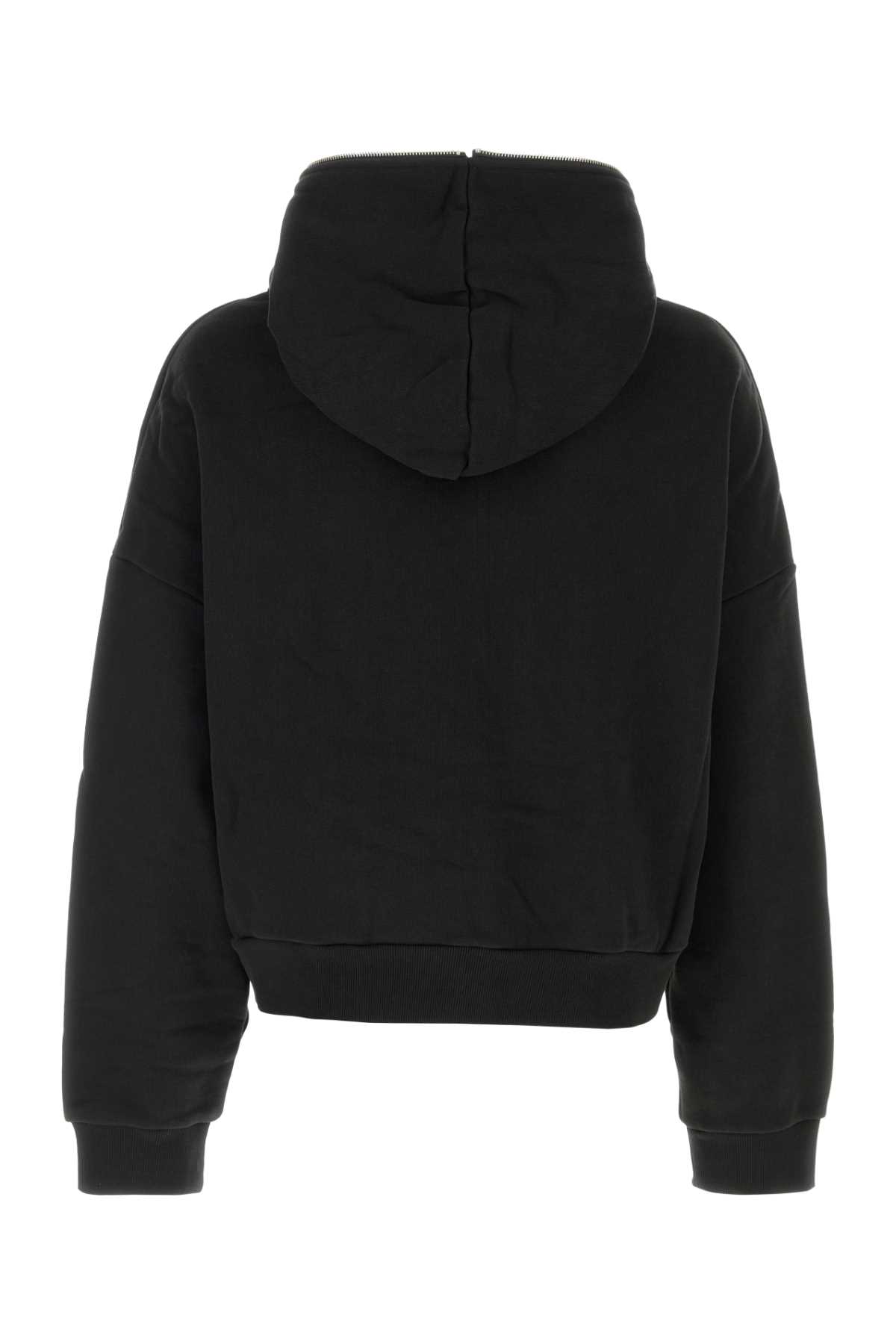 Entire Studios Black Cotton Oversize Sweatshirt In Black