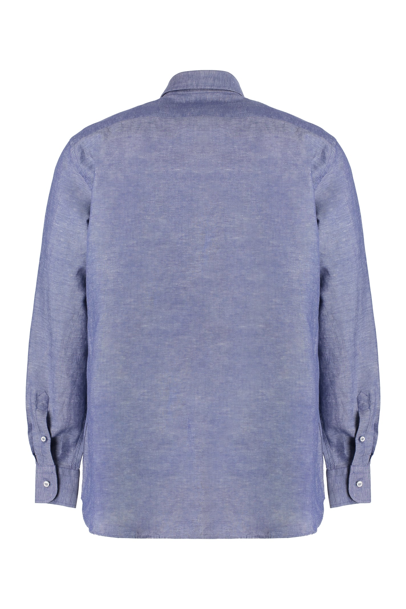 Paul&shark Long Sleeve Cotton Blend Shirt In Blue